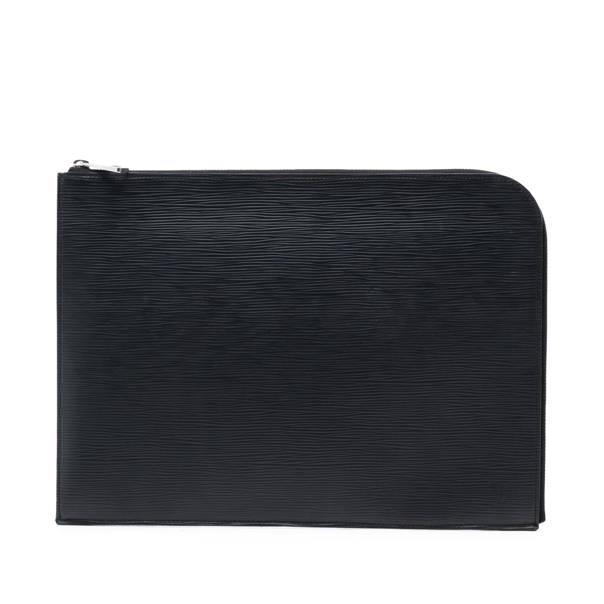 Leather clutch bag