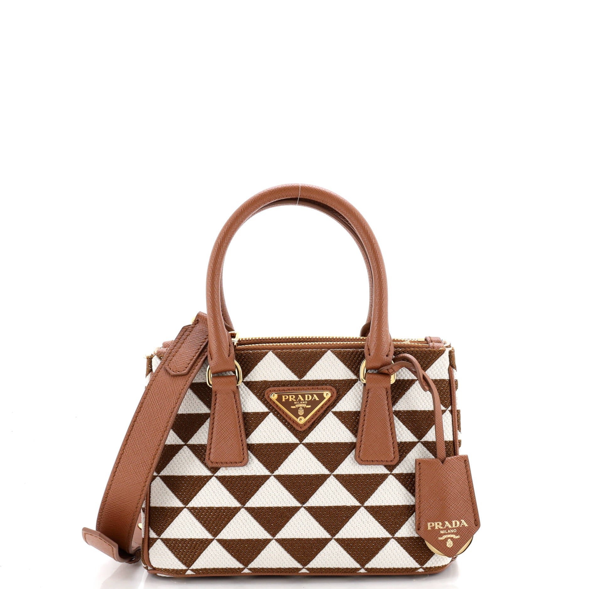 Galleria Double Zip Tote Printed Fabric Mini