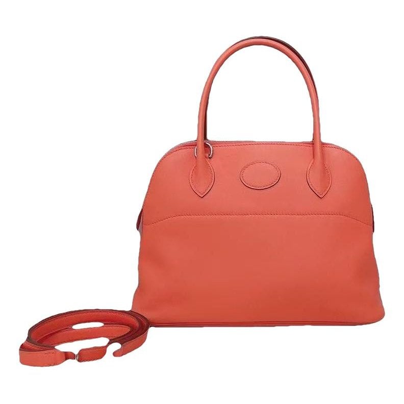 H leather handbag