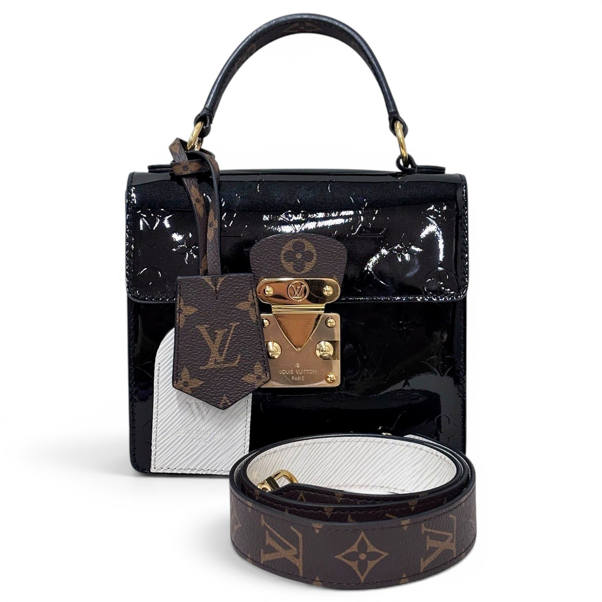 Spring street patent leather crossbody bag