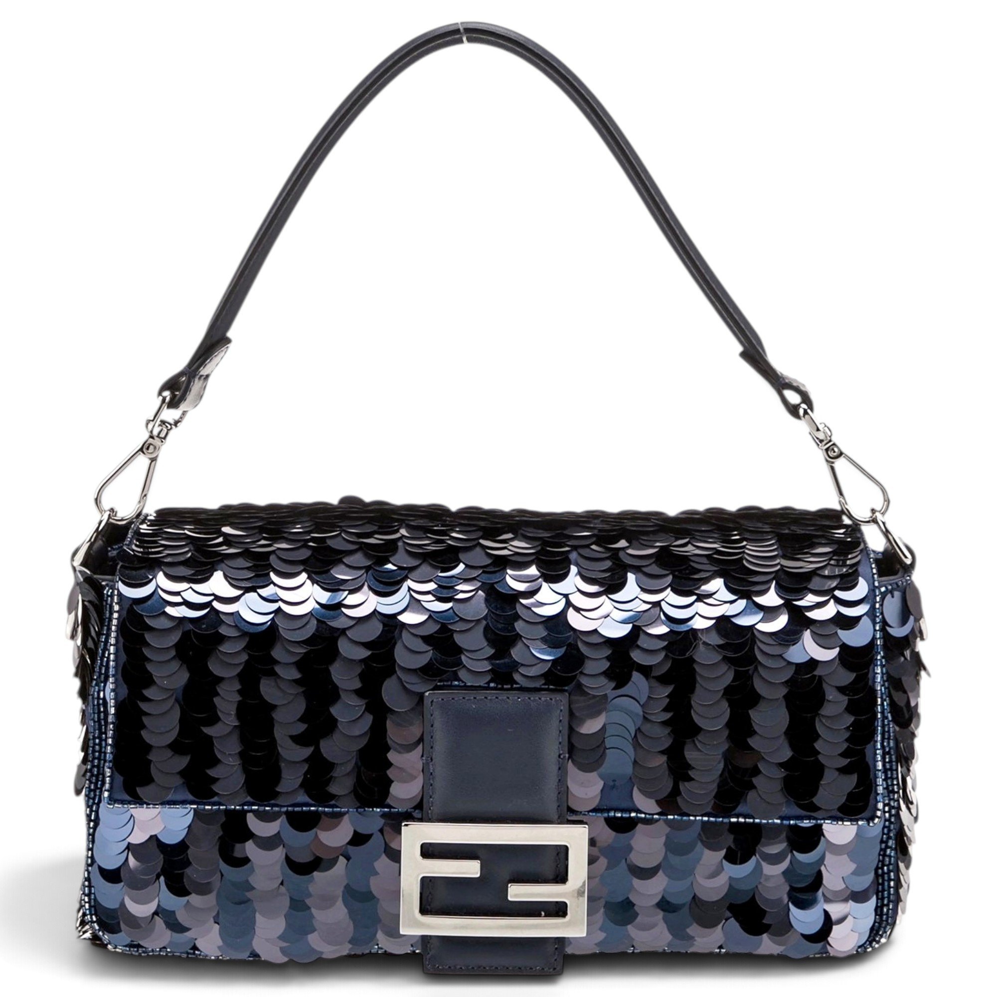 Baguette glitter handbag