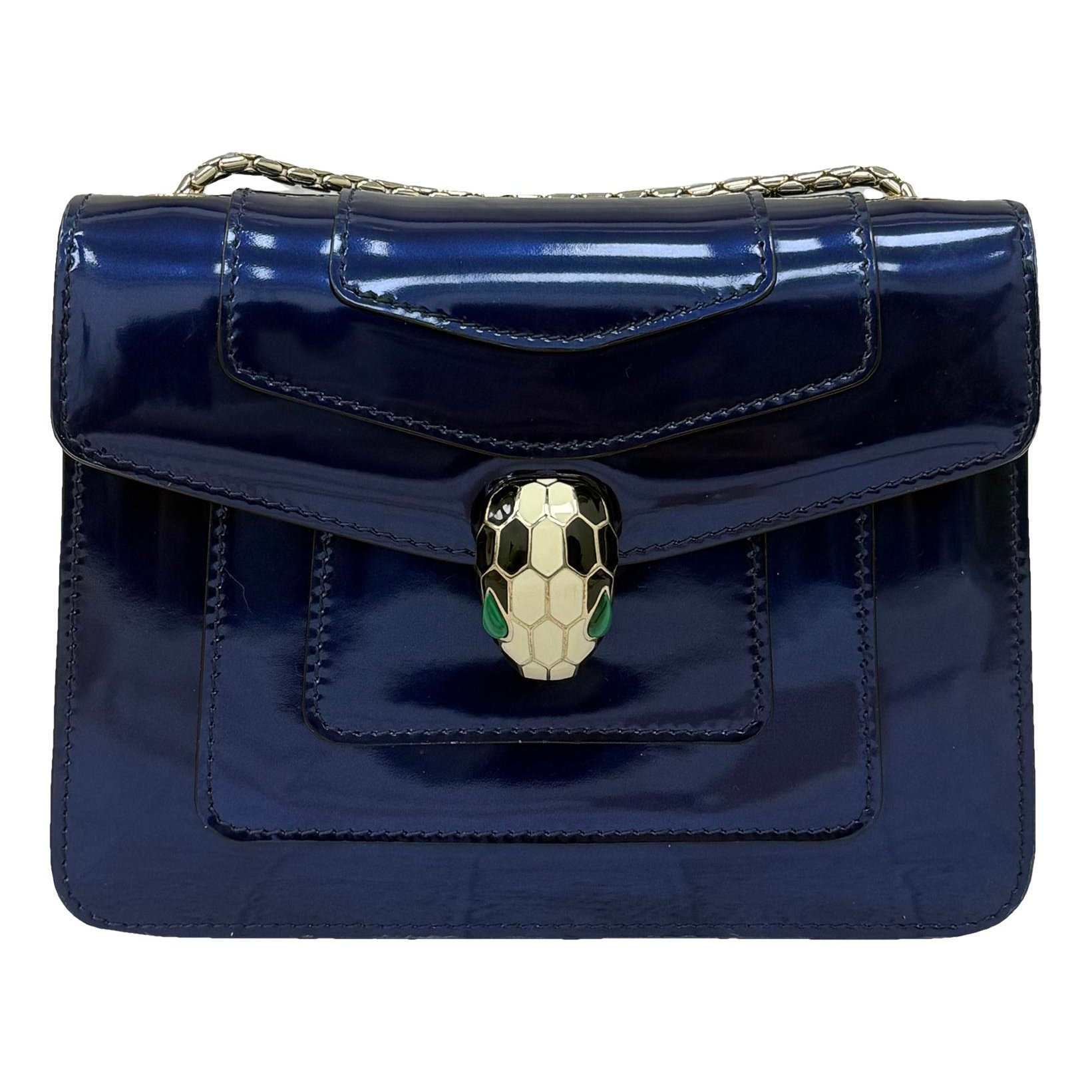 Serpenti patent leather handbag