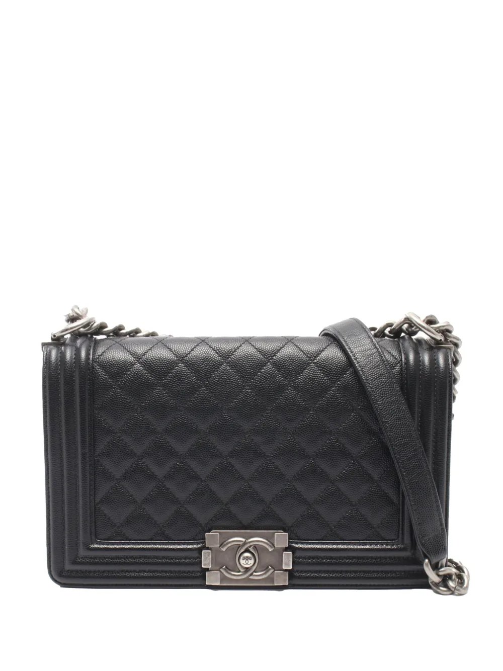 2019 Old Medium Quilted Caviar Boy Flap crossbody bag