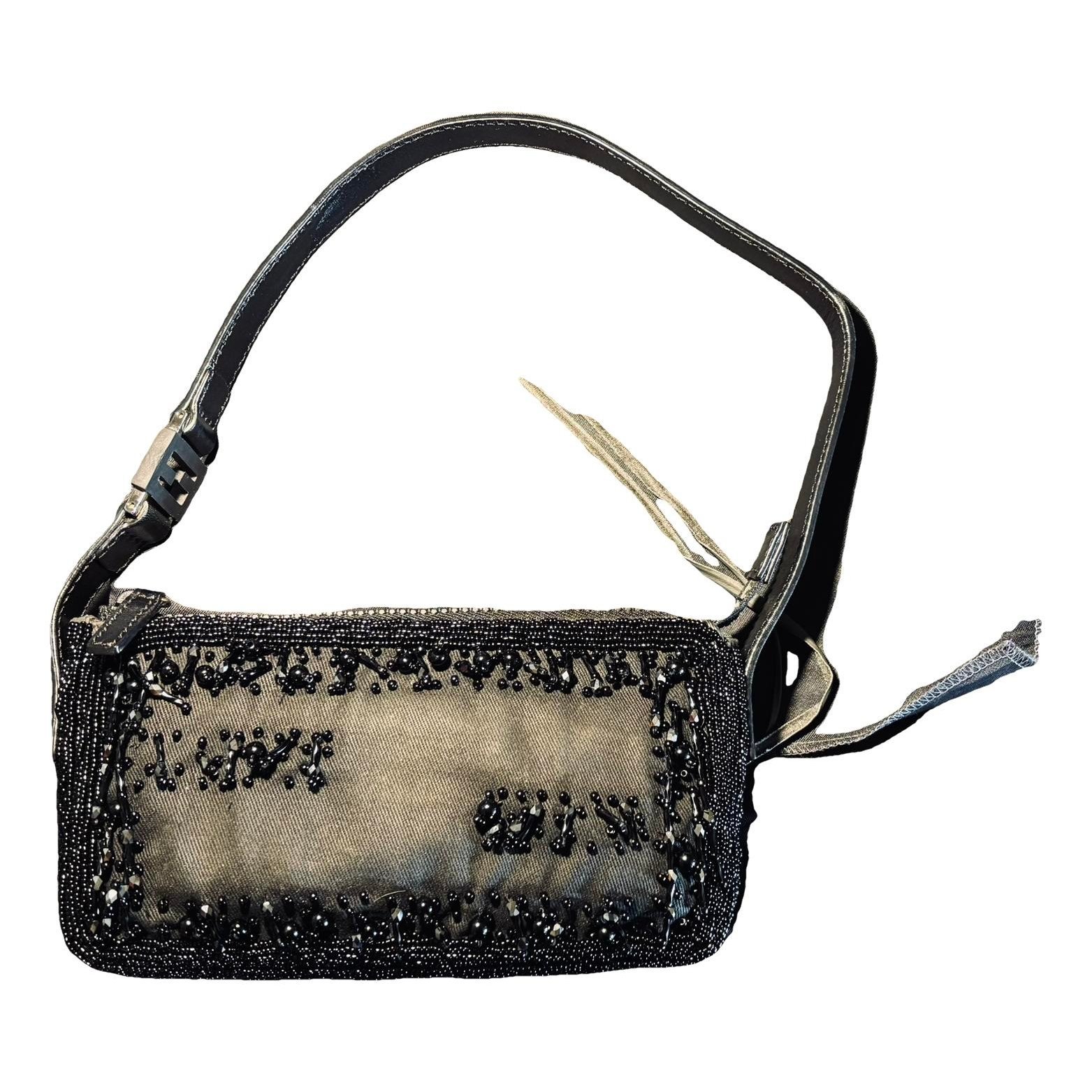 Baguette glitter handbag