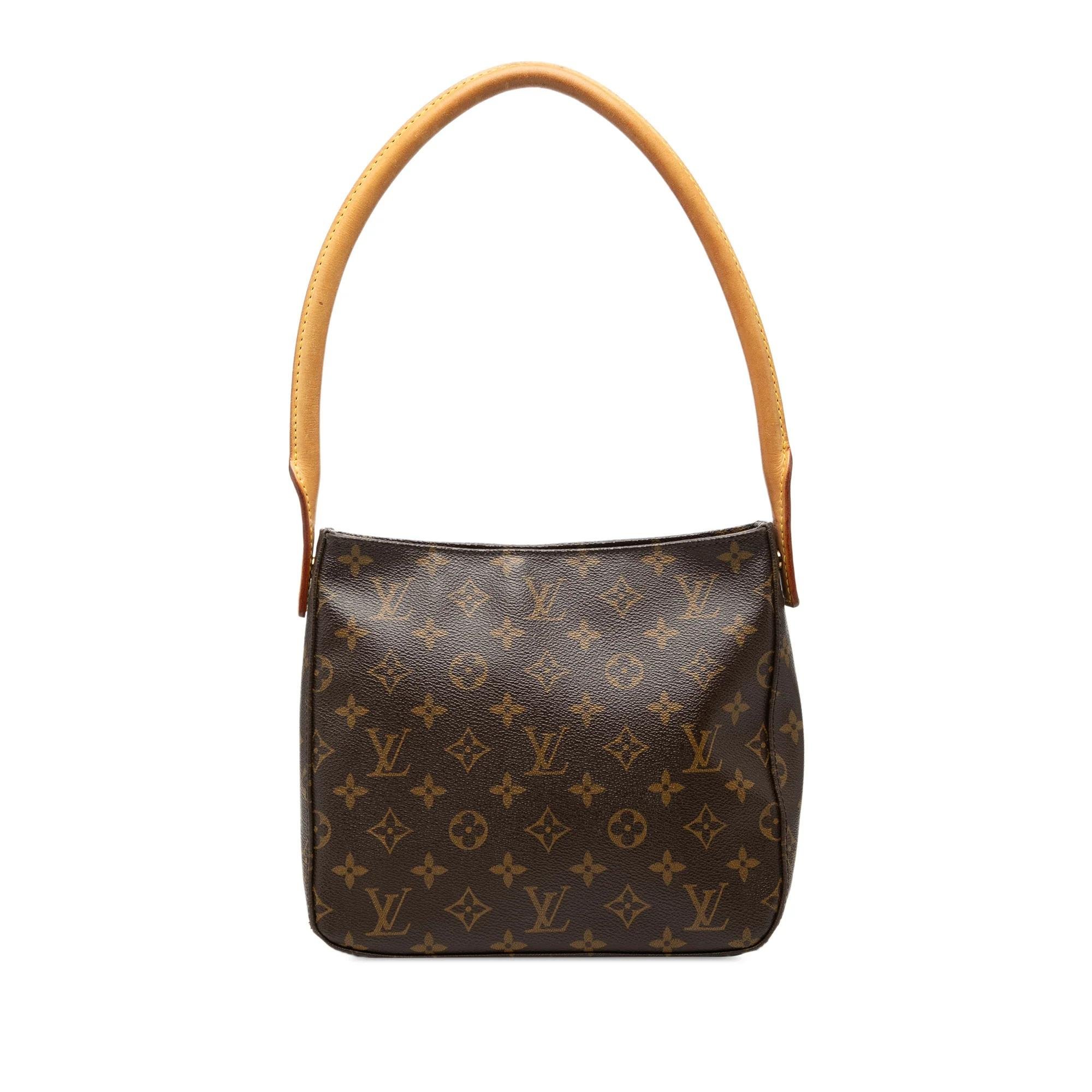 Looping leather handbag