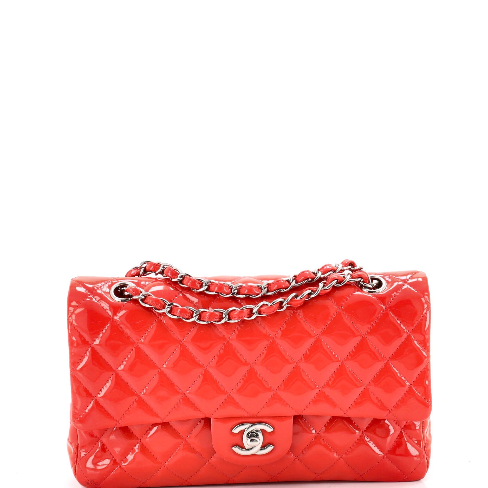 Classic Double Flap Bag Quilted Patent Medium
