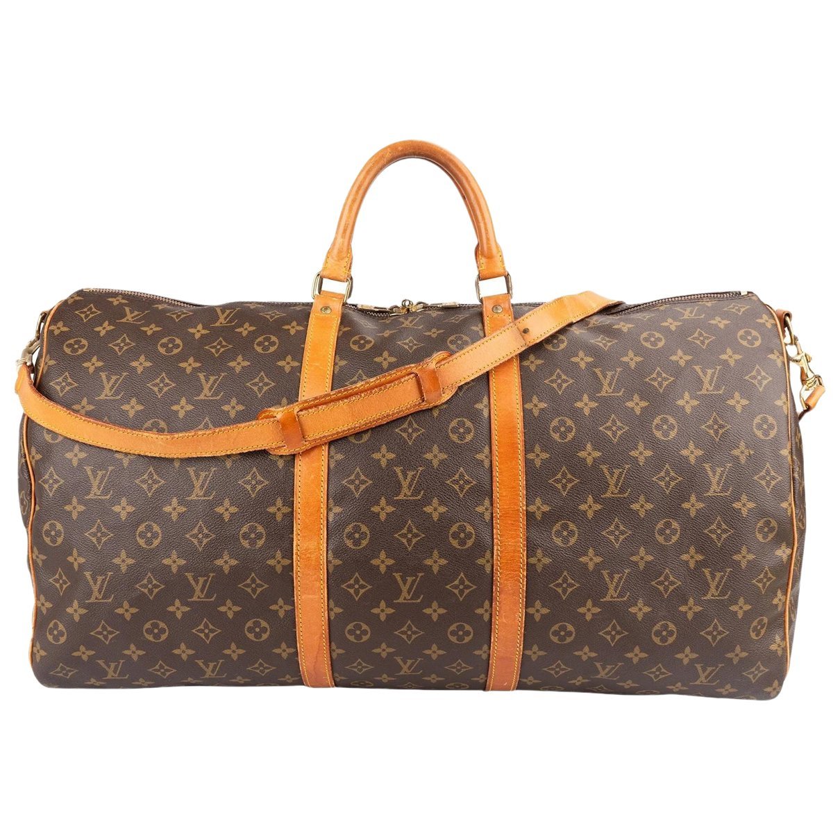 Keepall leather travel bag