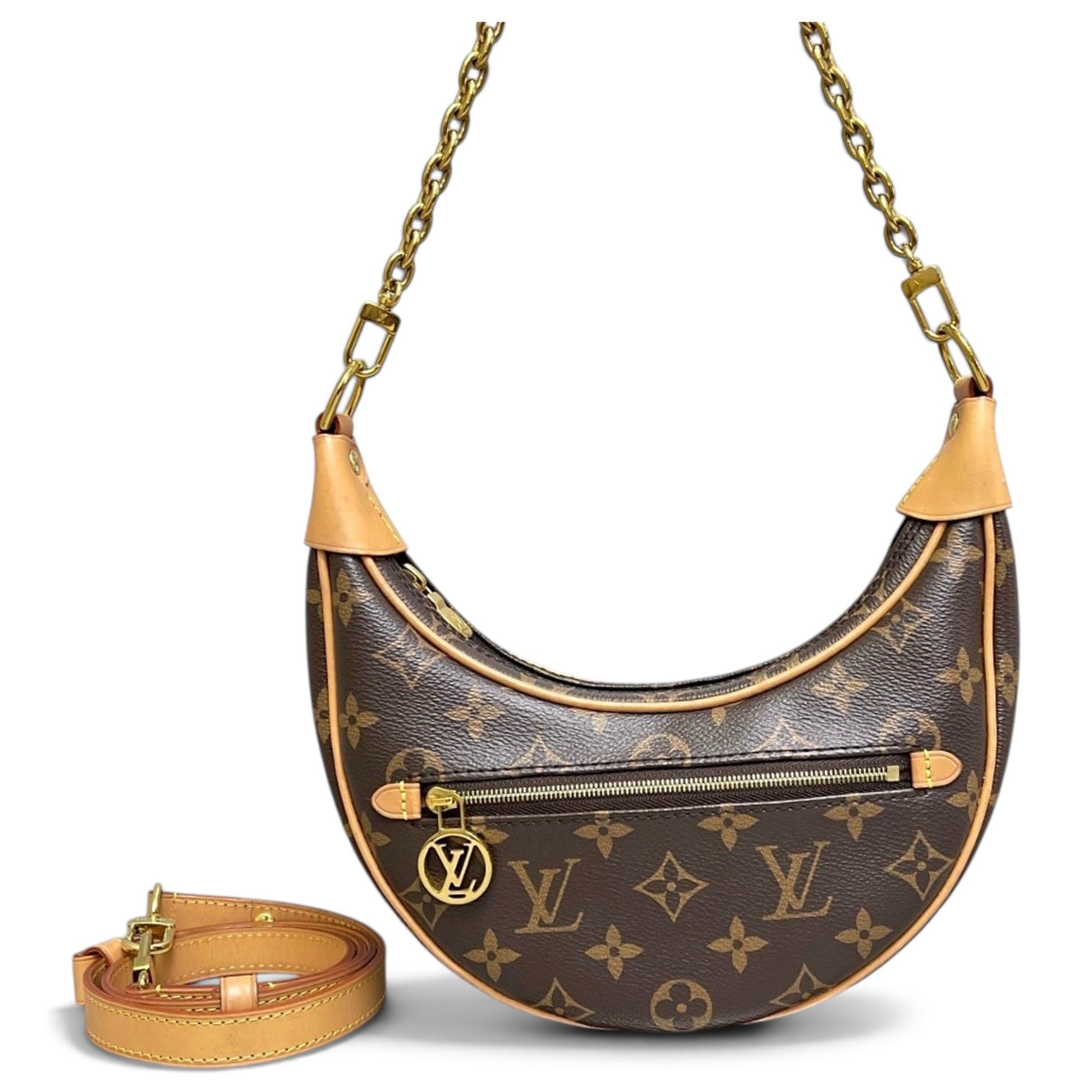 Loop leather handbag