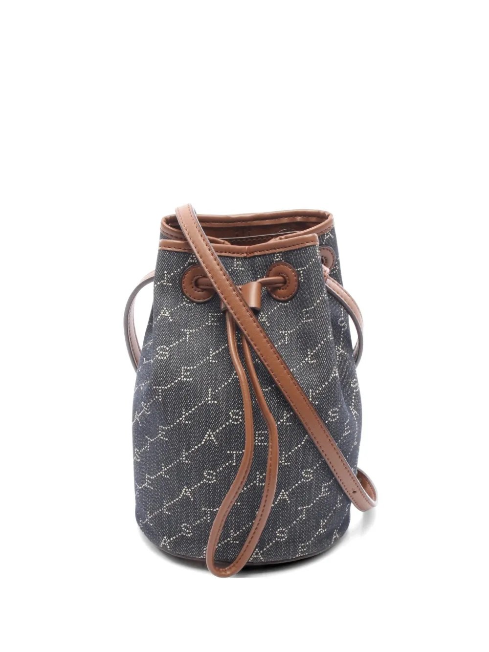 Stella McCartney 2010s logo-print denim bucket bag