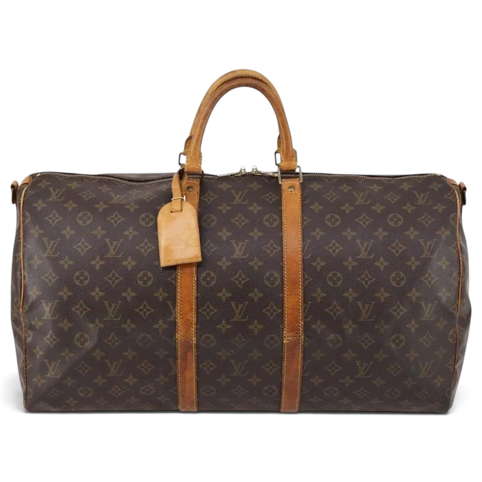 Keepall leather travel bag
