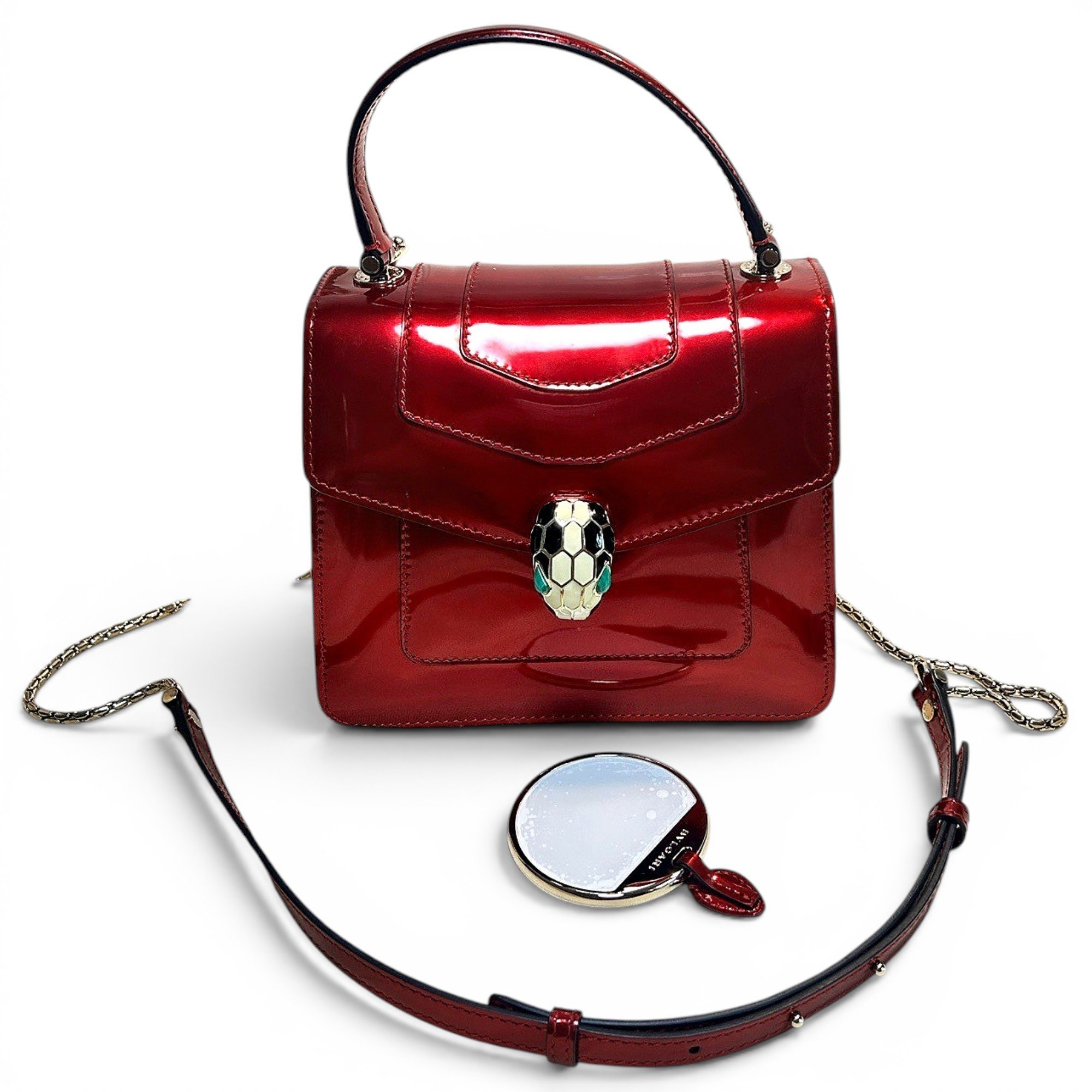 Serpenti leather handbag