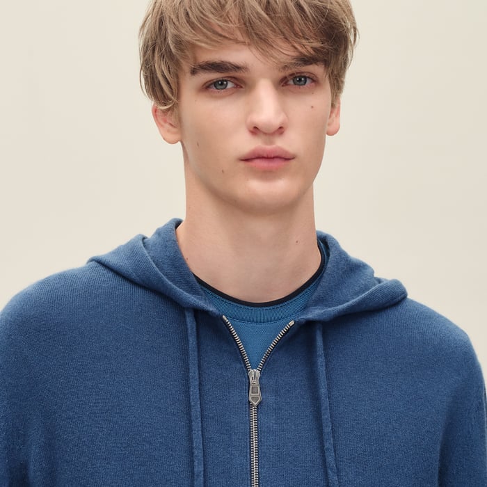 Indigo "Maillon Chaine d'Ancre" Hooded Jacket