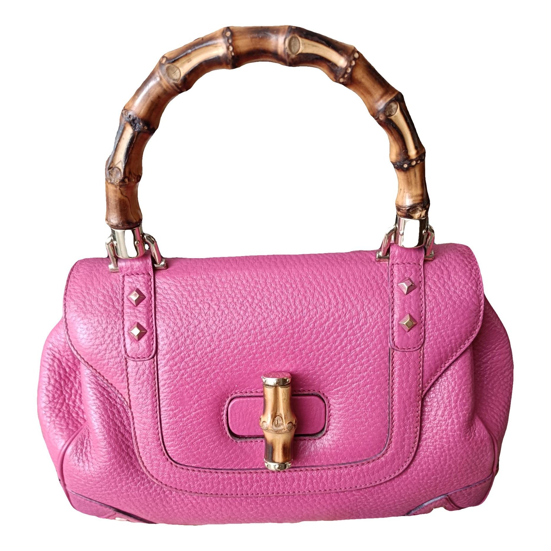 Bamboo leather handbag