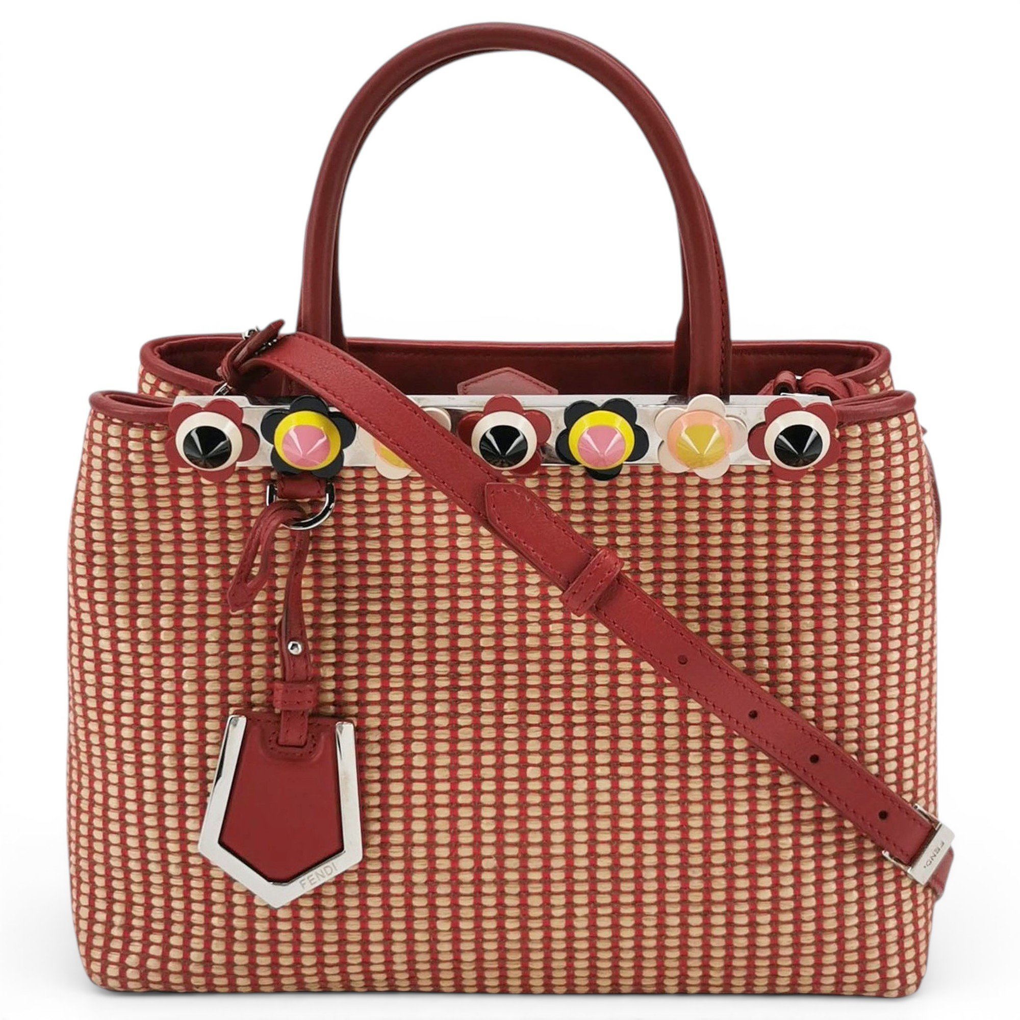Peekaboo leather tote