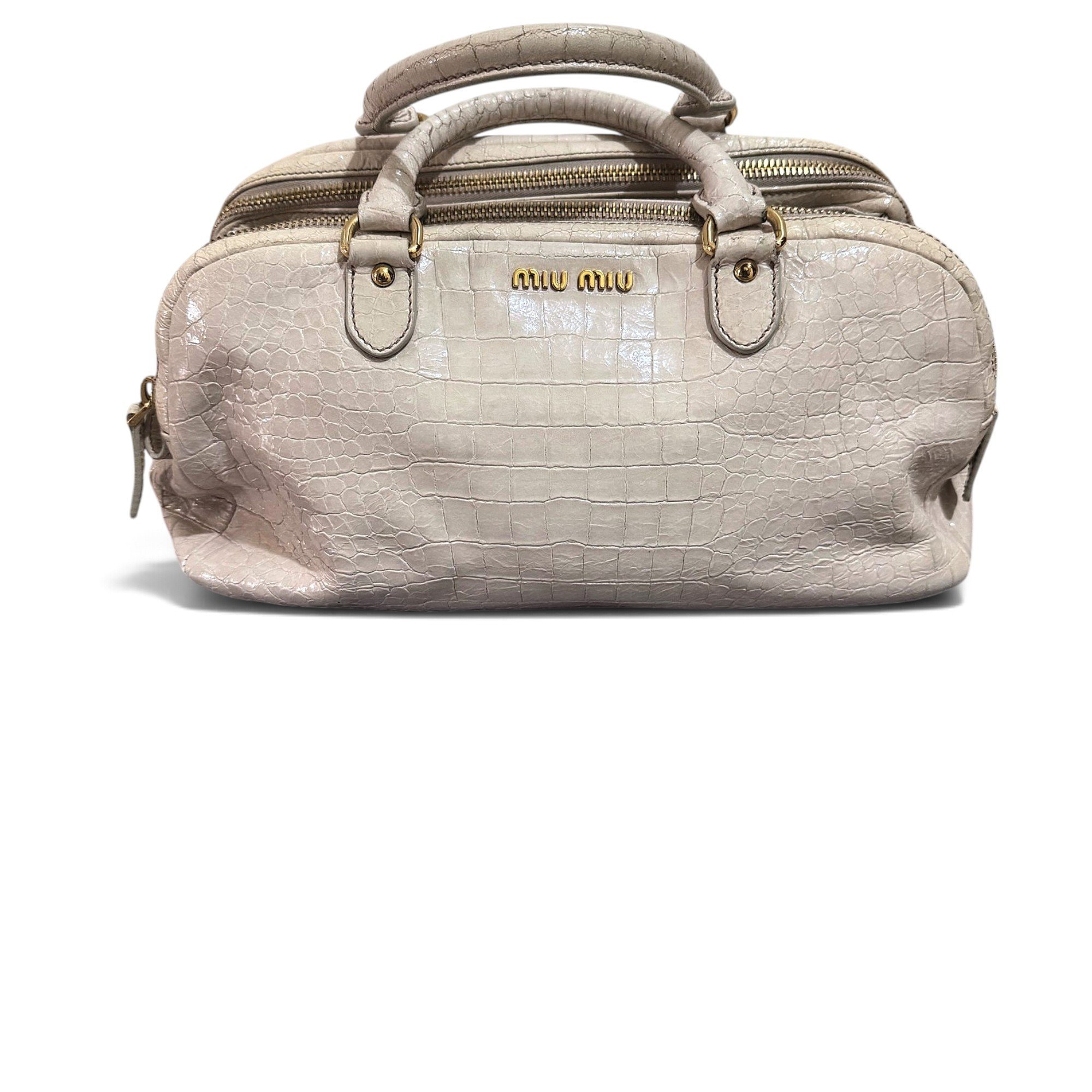Leather bowling bag