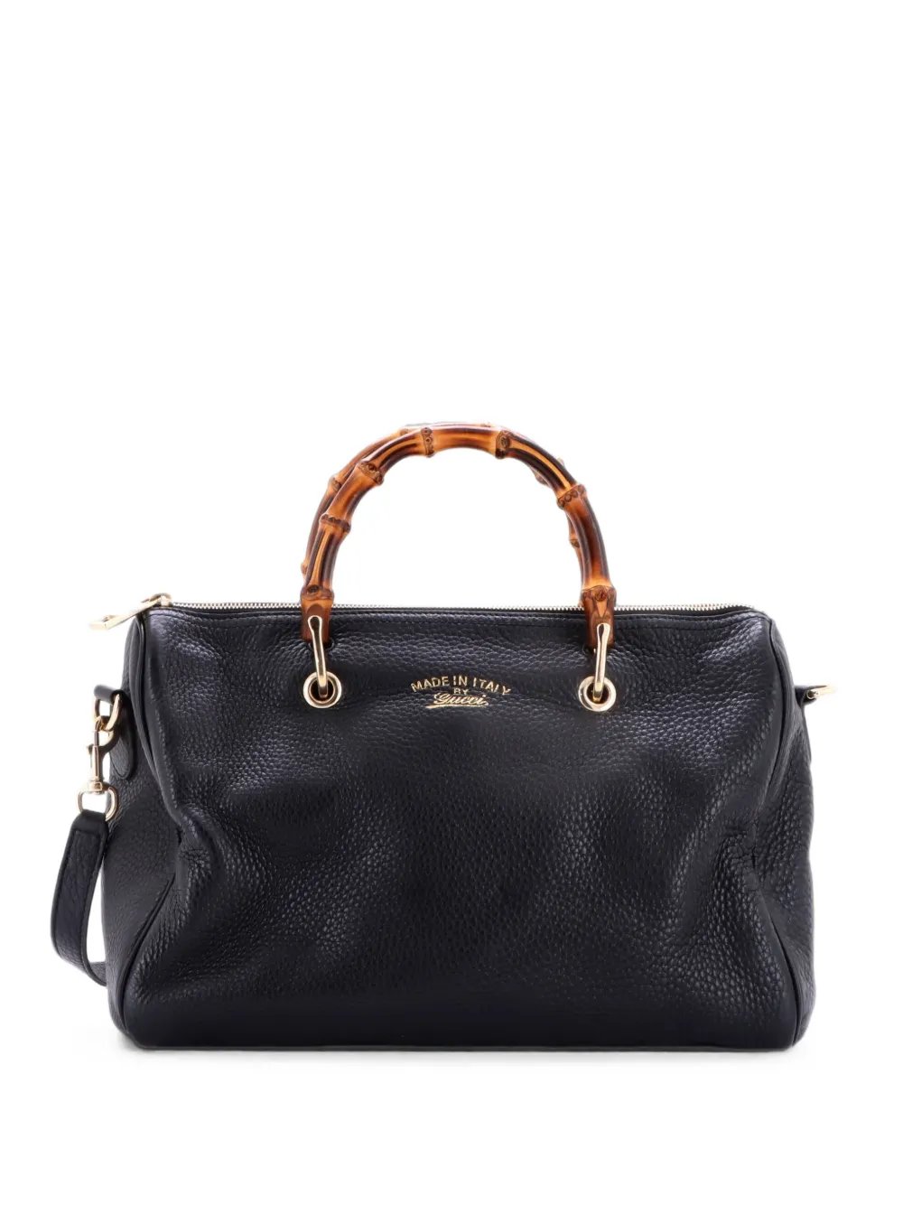 Bamboo Shopper Boston Bag Leather Medium satchel