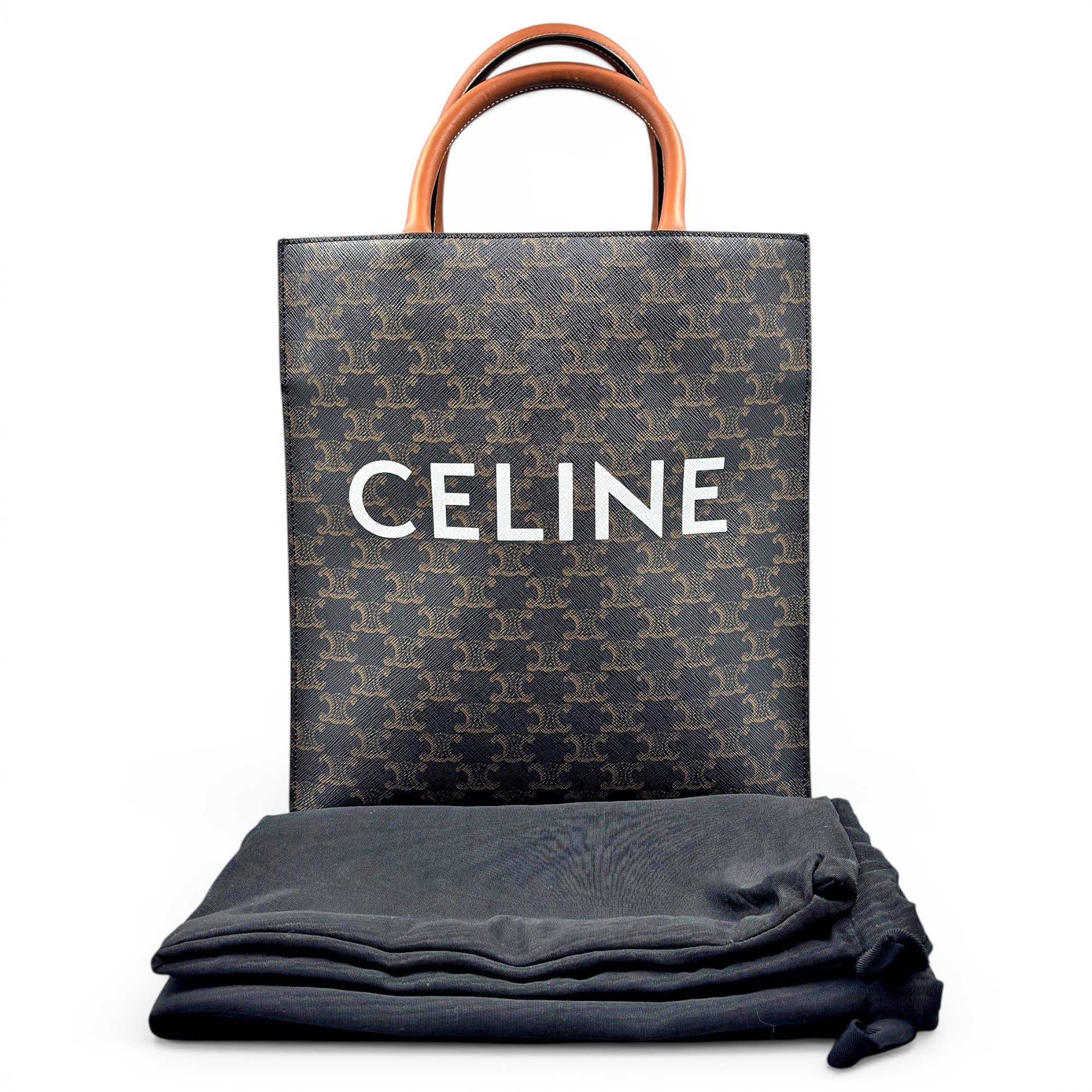 Celine Cabas Vertical leather tote