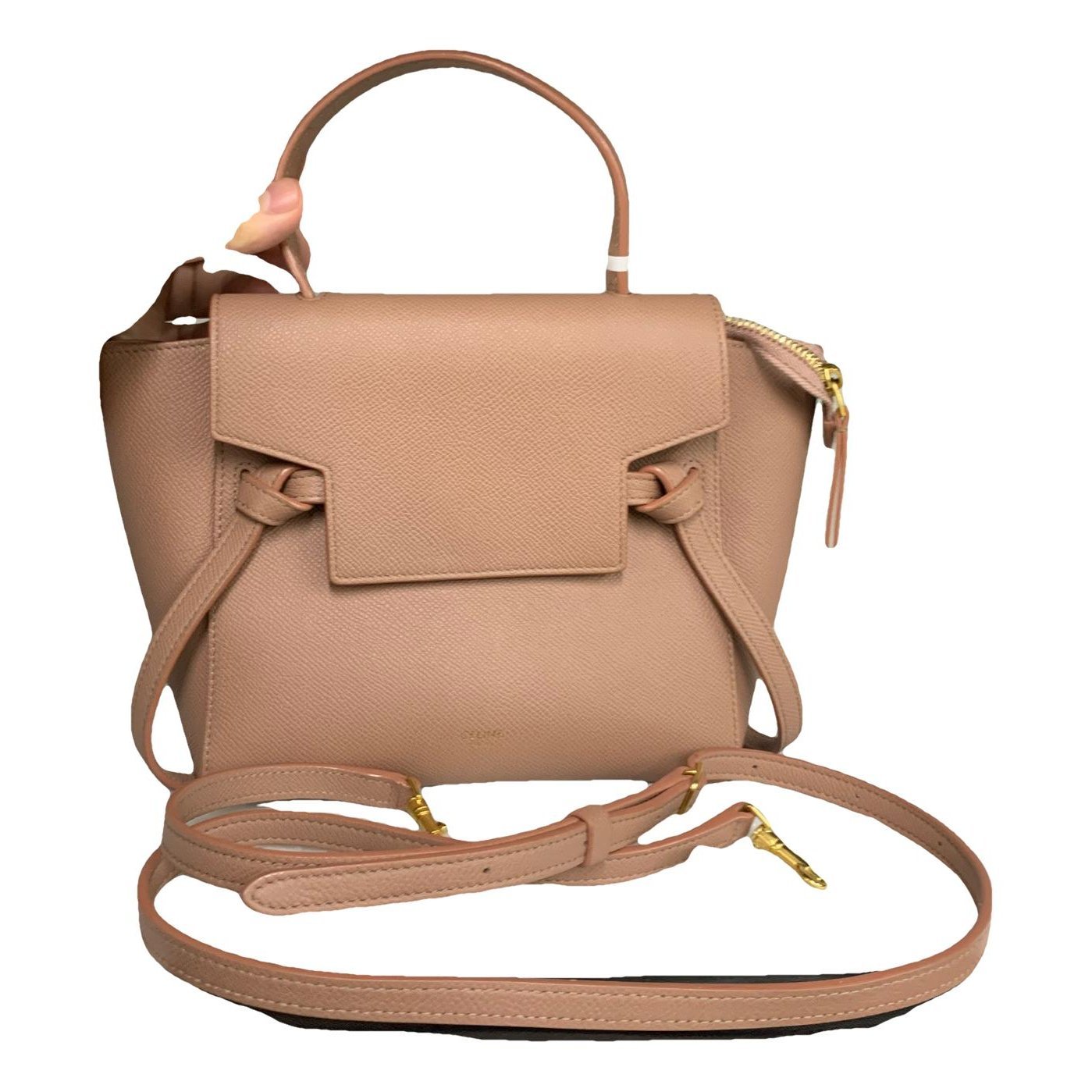 Belt leather handbag