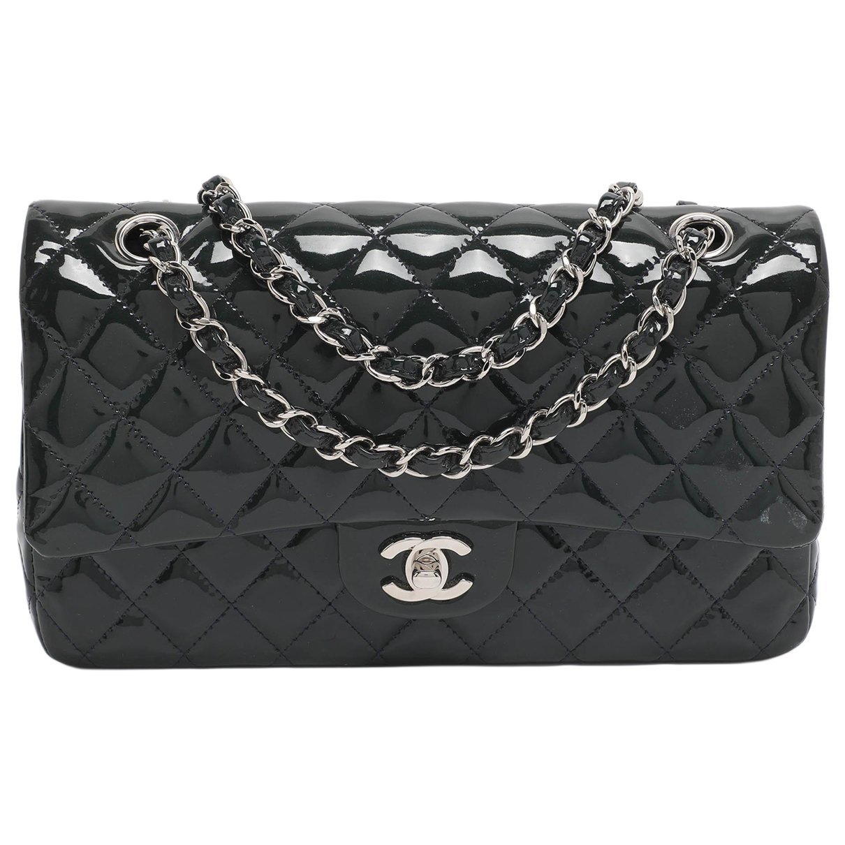 Patent leather handbag