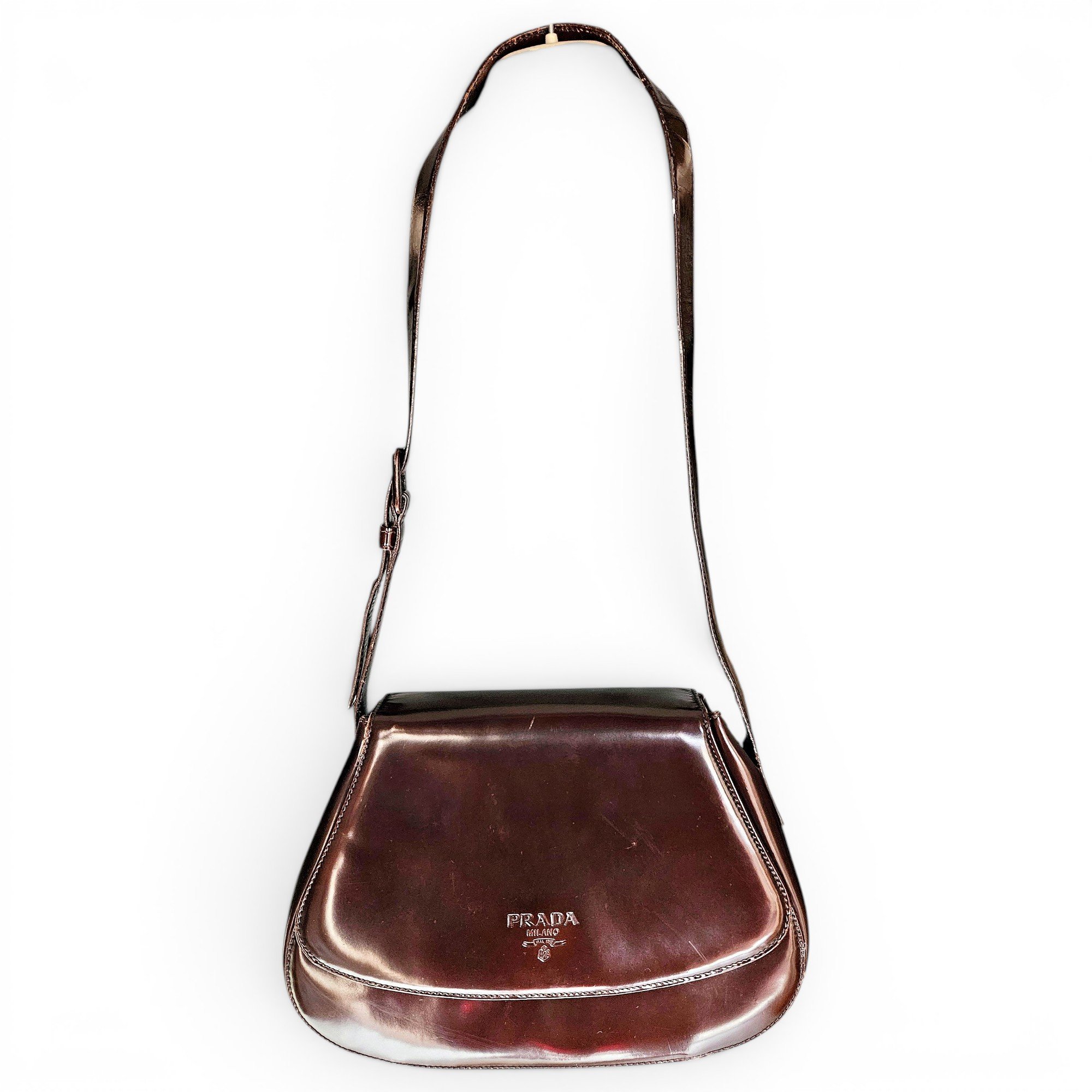 Patent leather handbag