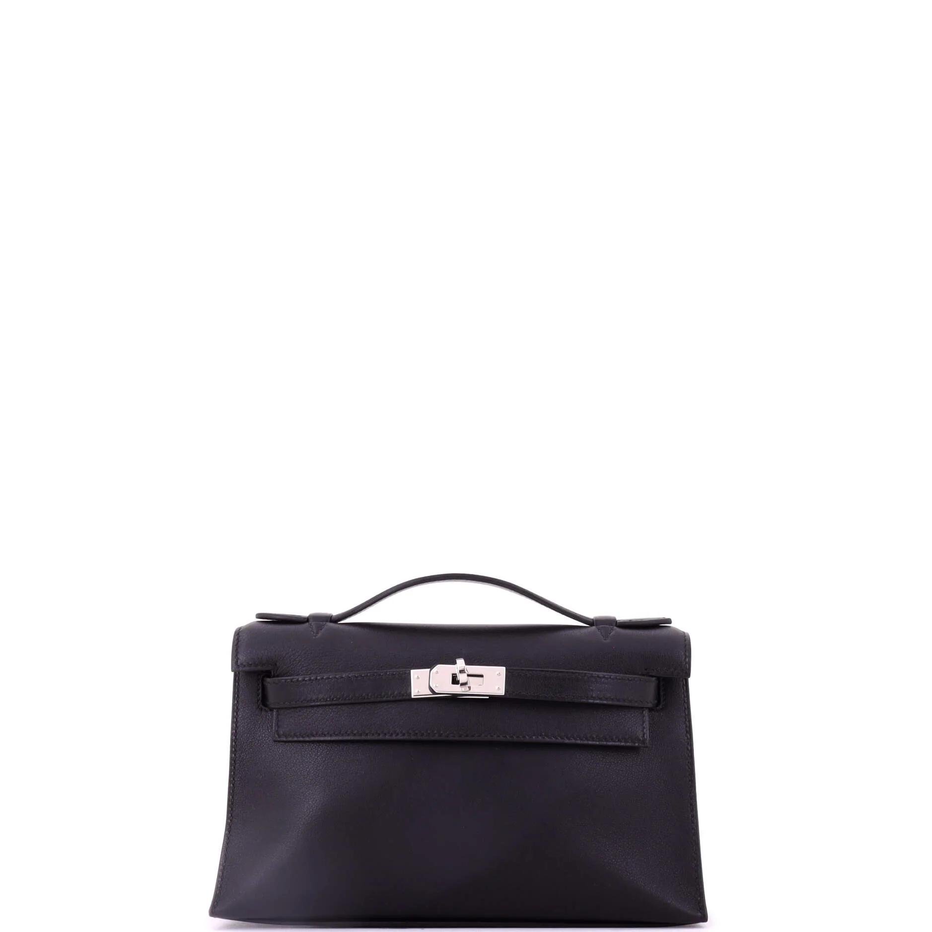 Leather clutch bag