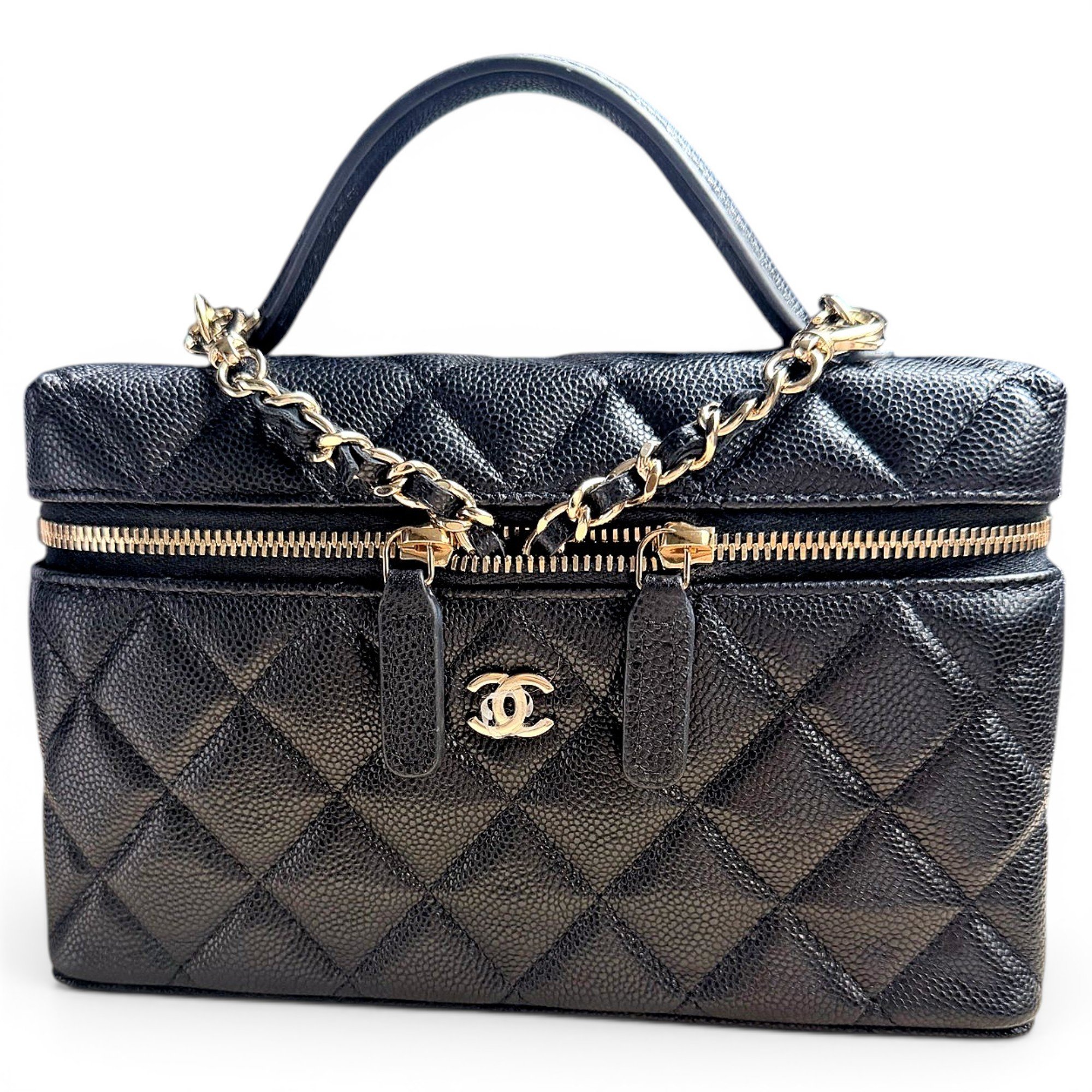 Vanity leather handbag