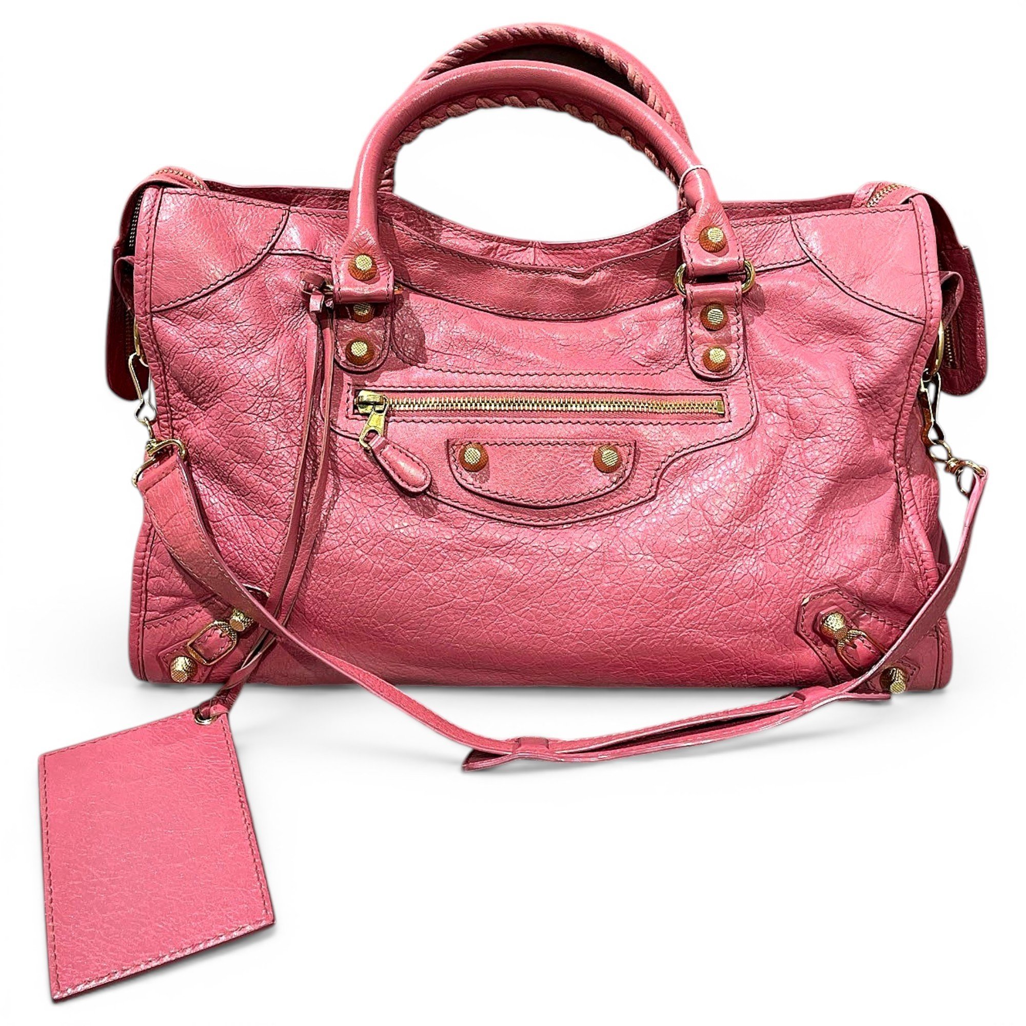 City leather handbag