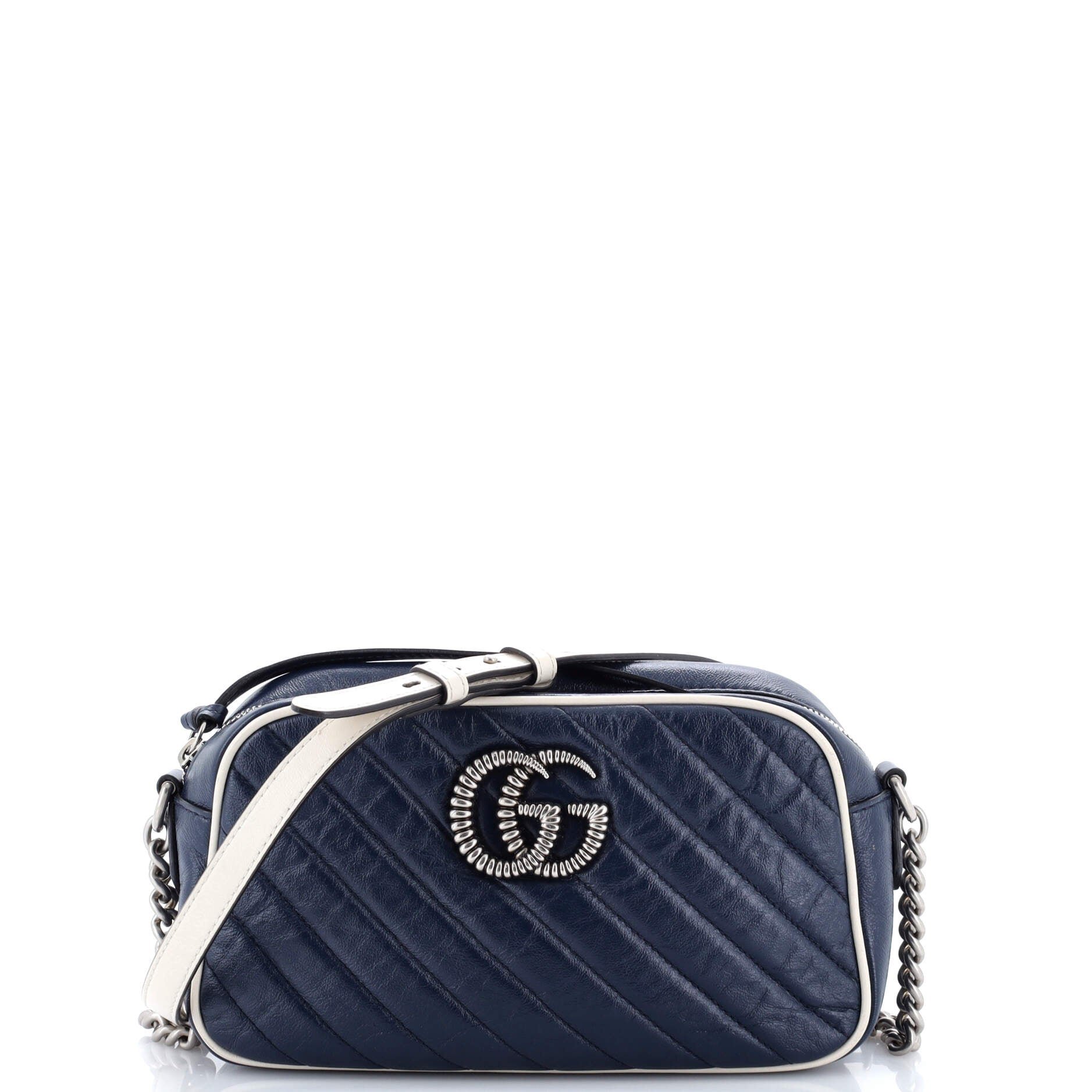 Gucci GG Marmont Shoulder Bag Diagonal Quilted Leather Small