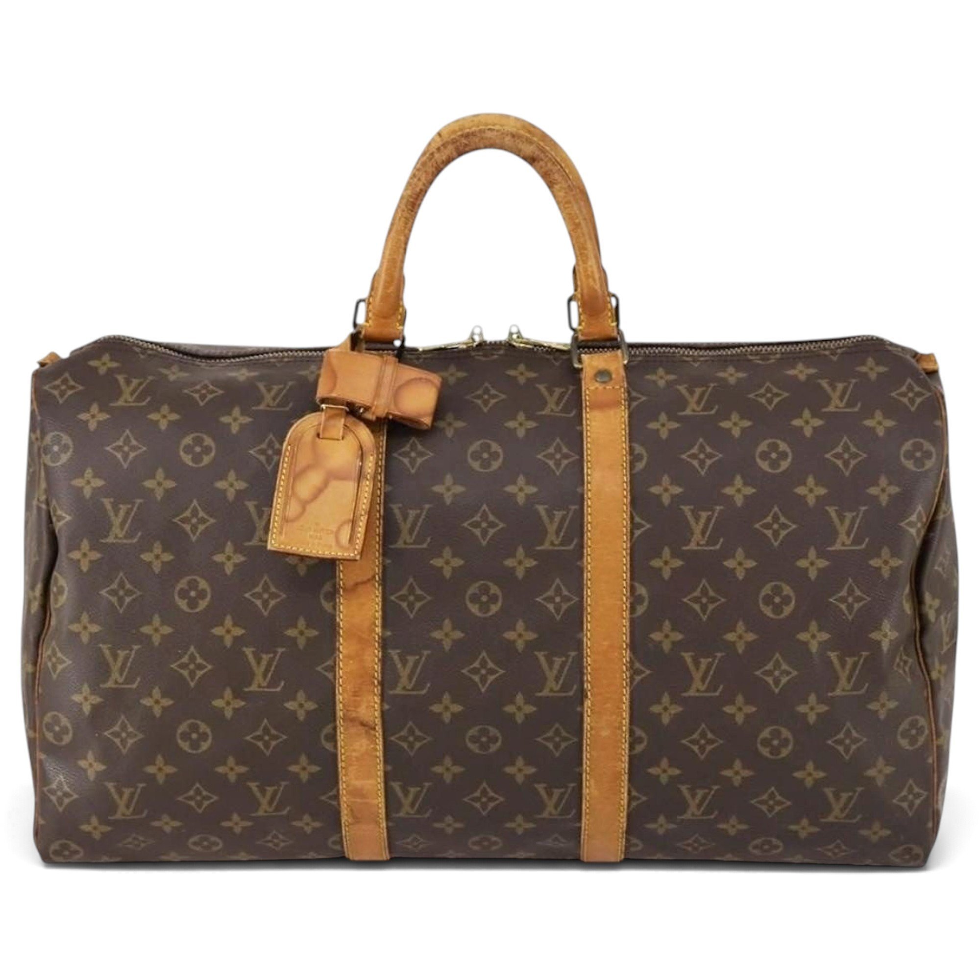 Keepall leather travel bag