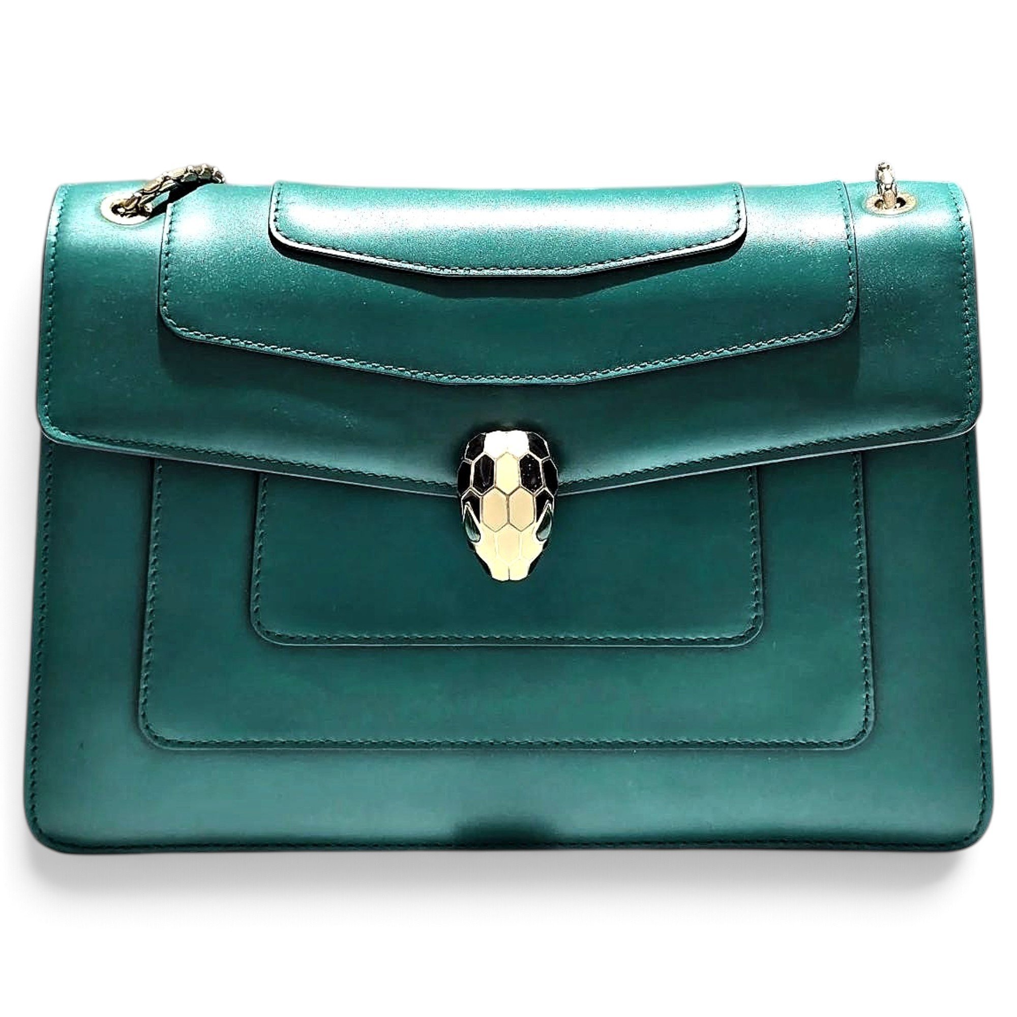 Serpenti leather handbag