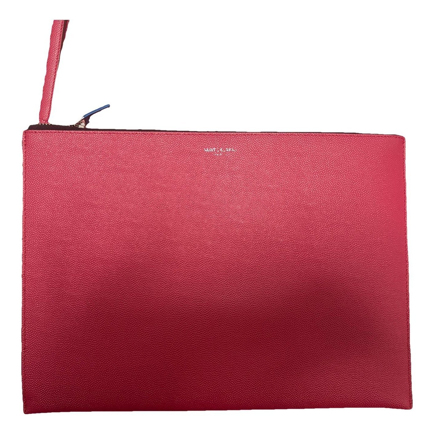 Leather clutch bag