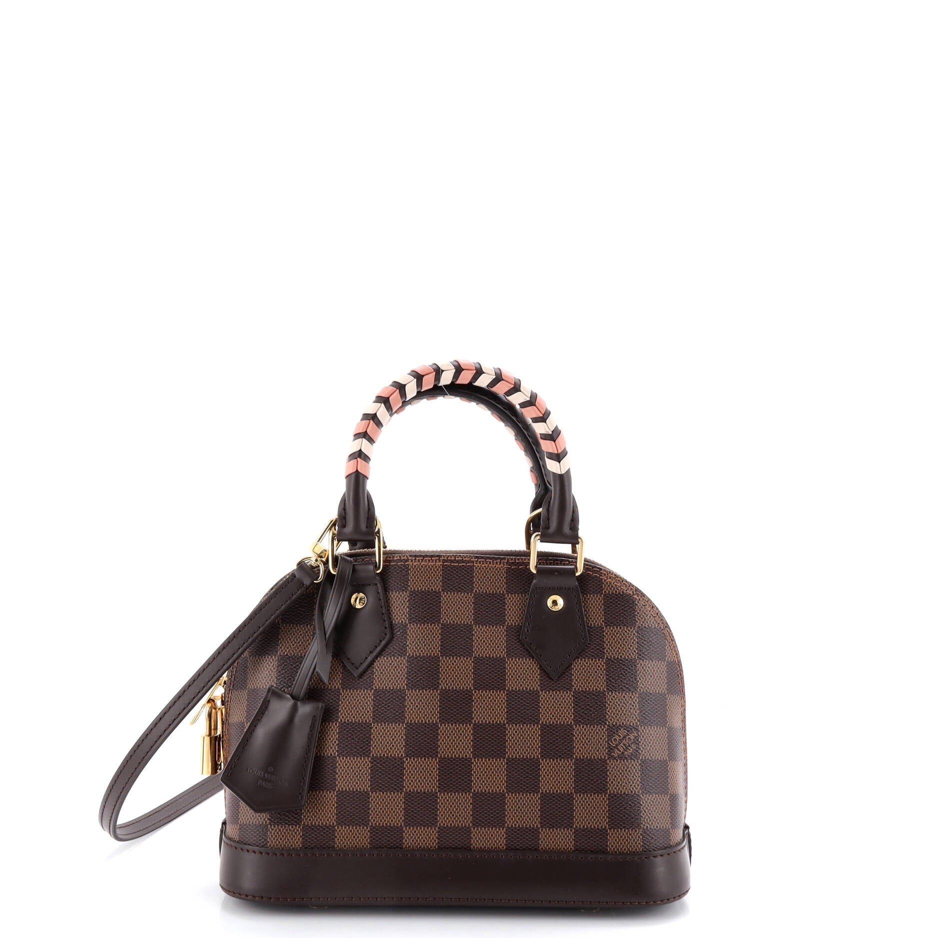 Louis Vuitton Alma Handbag Damier with Braided Detail BB