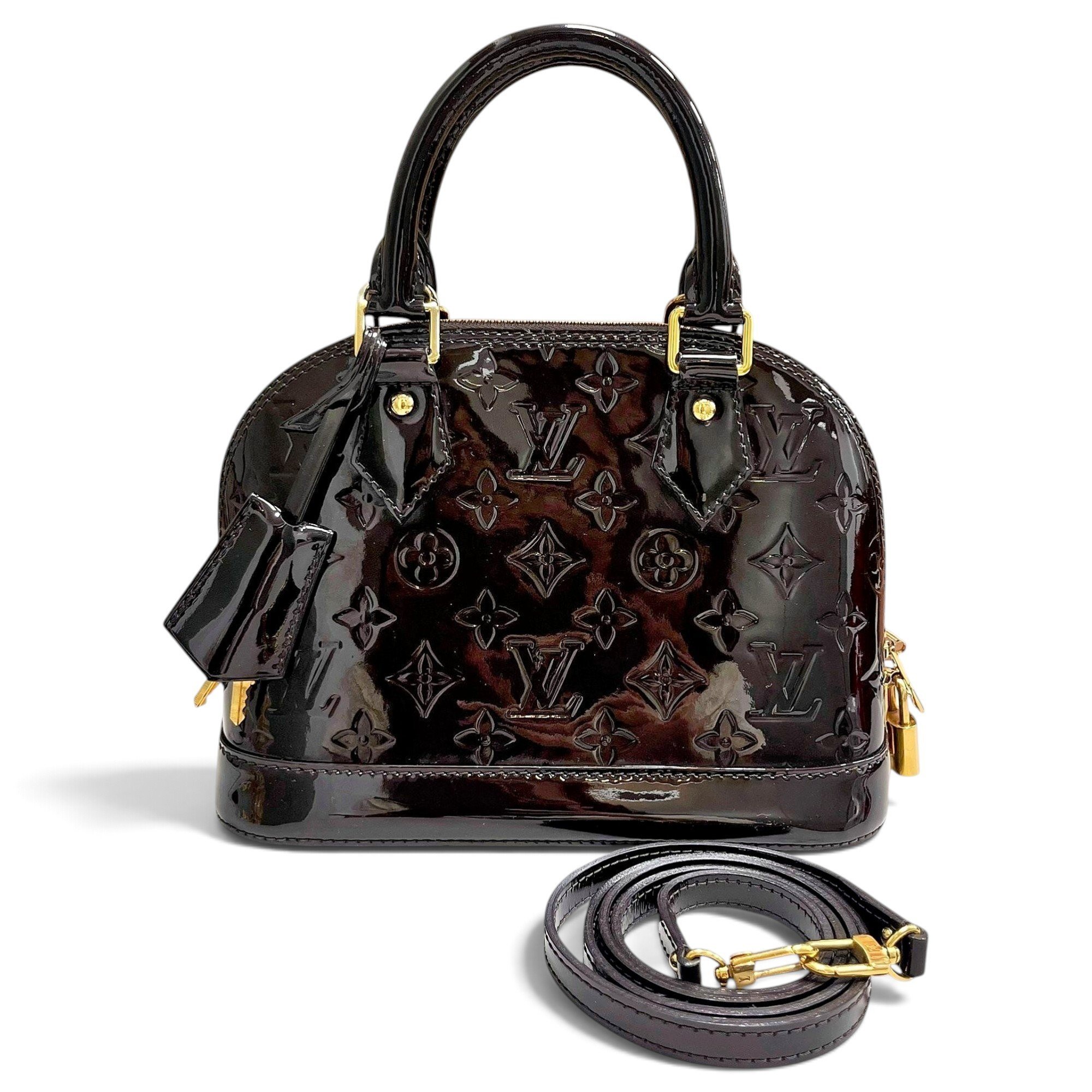 Louis Vuitton Alma BB patent leather handbag