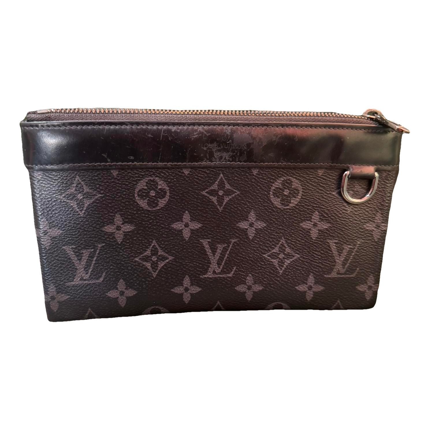 Leather clutch bag