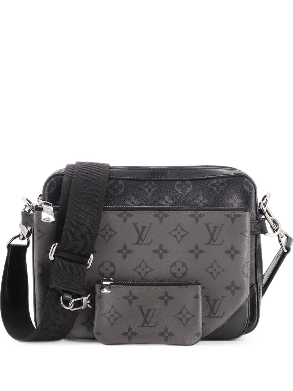 Trio Messenger Bag Reverse Monogram Eclipse Canvas crossbody bag