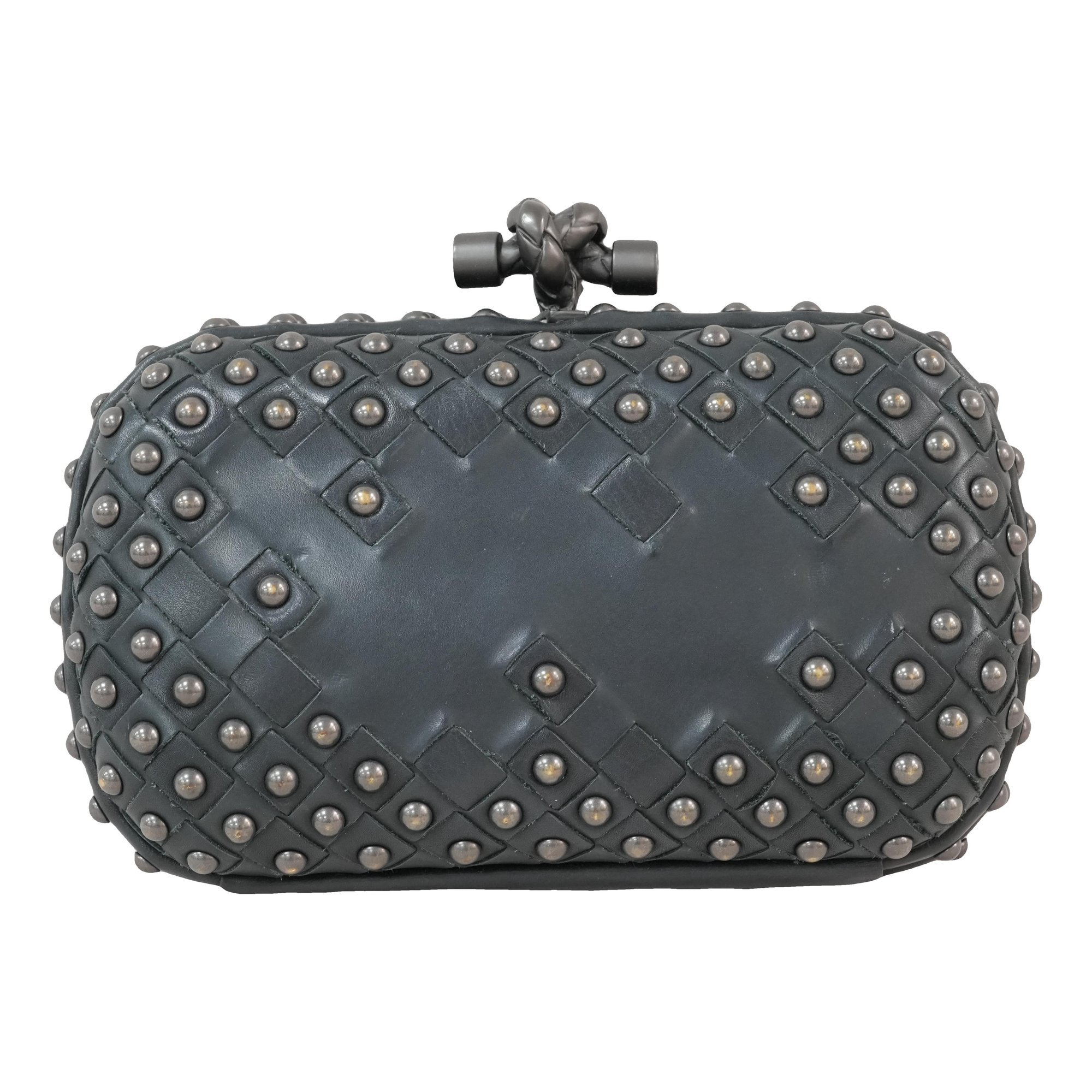 Pochette Knot leather clutch bag