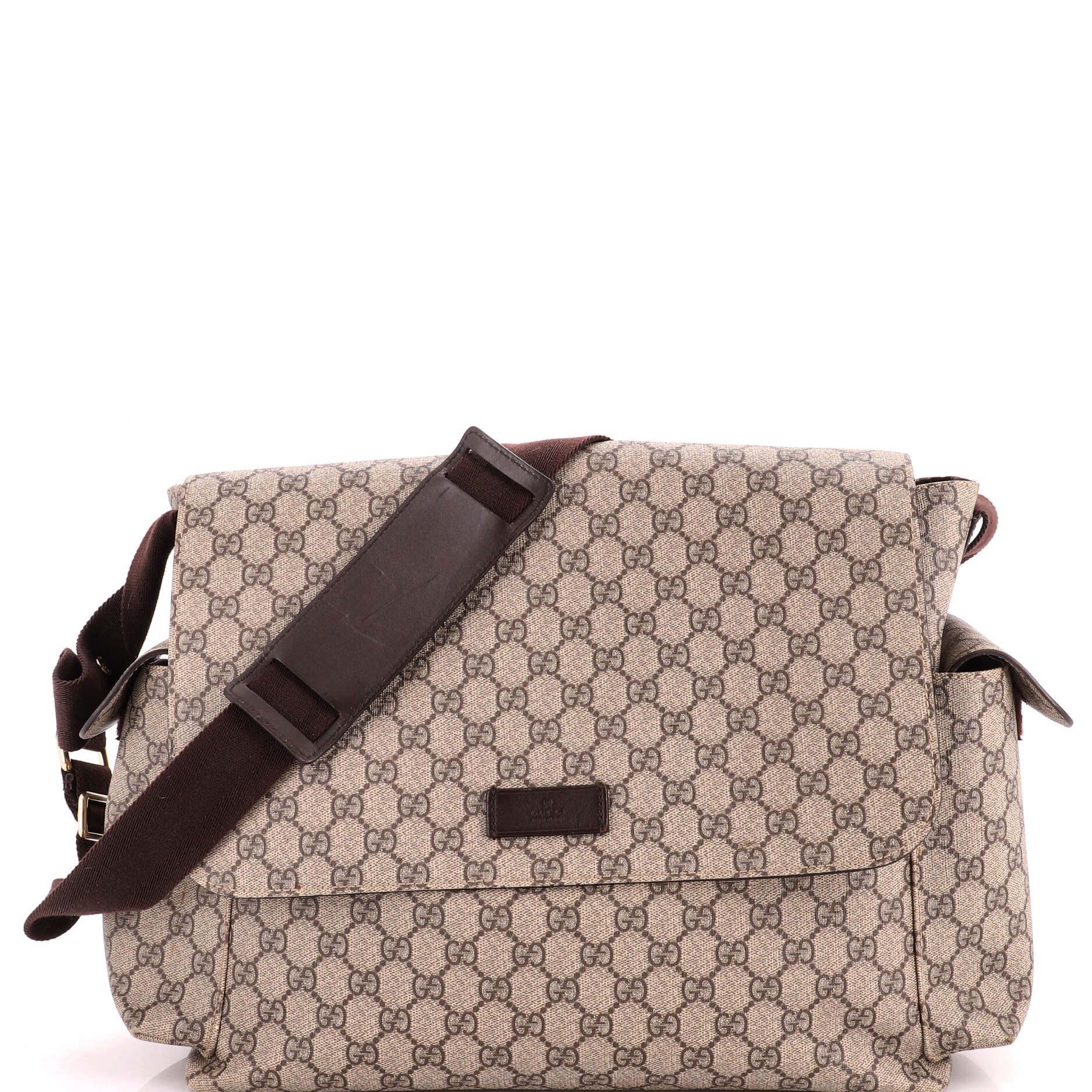 Diaper Bag GG Coated Canvas