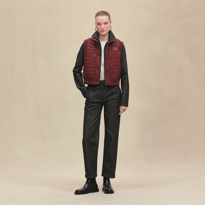 Rouge H Quilted Sleeveless Bomber Jacket