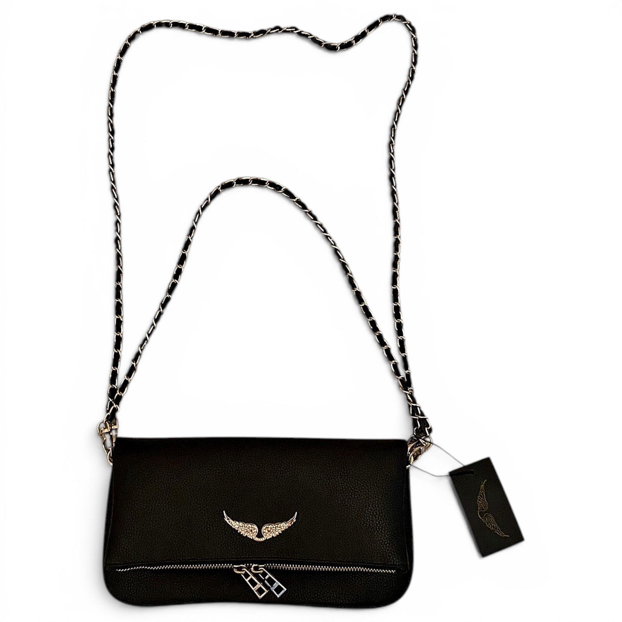 Rock leather clutch bag