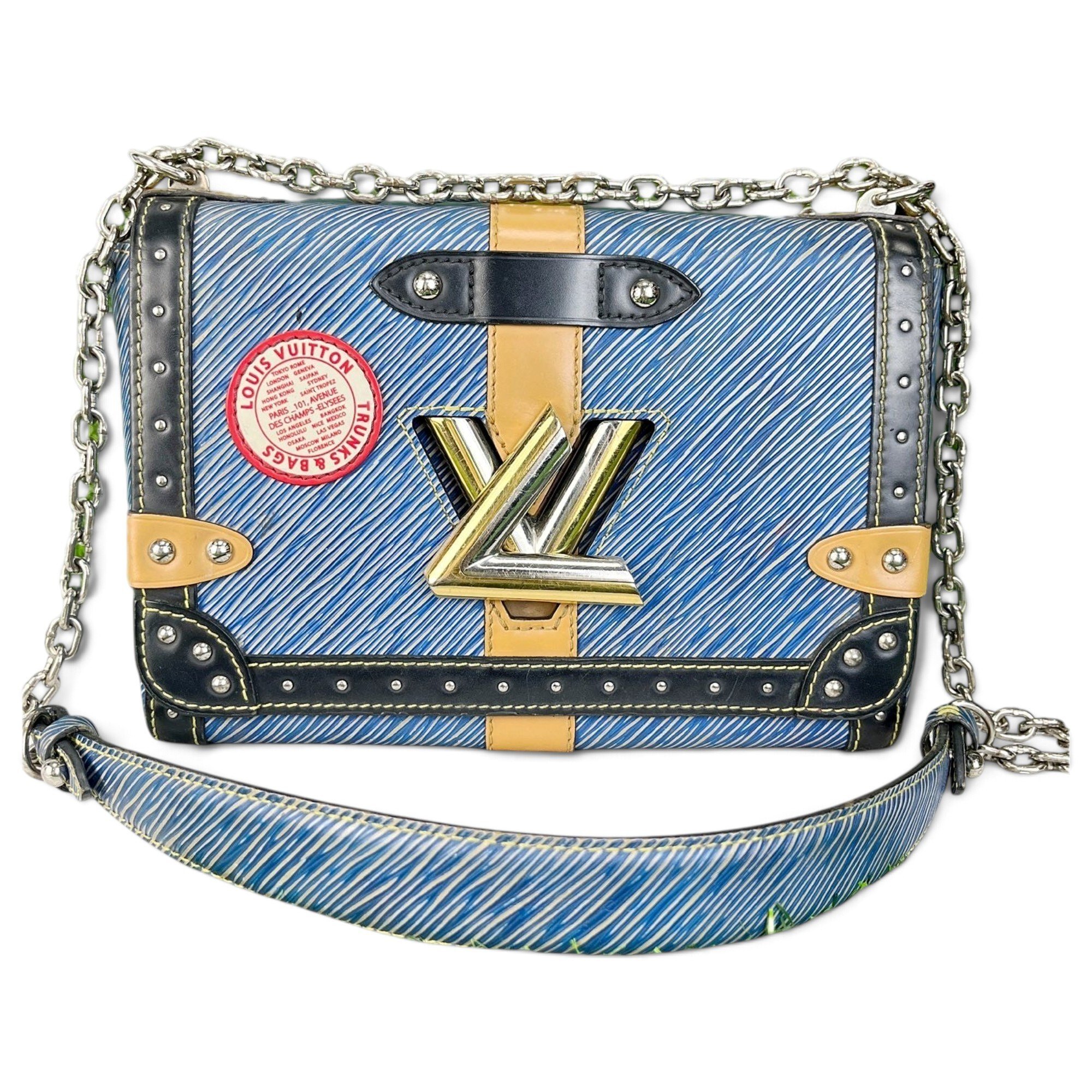 Twist leather handbag