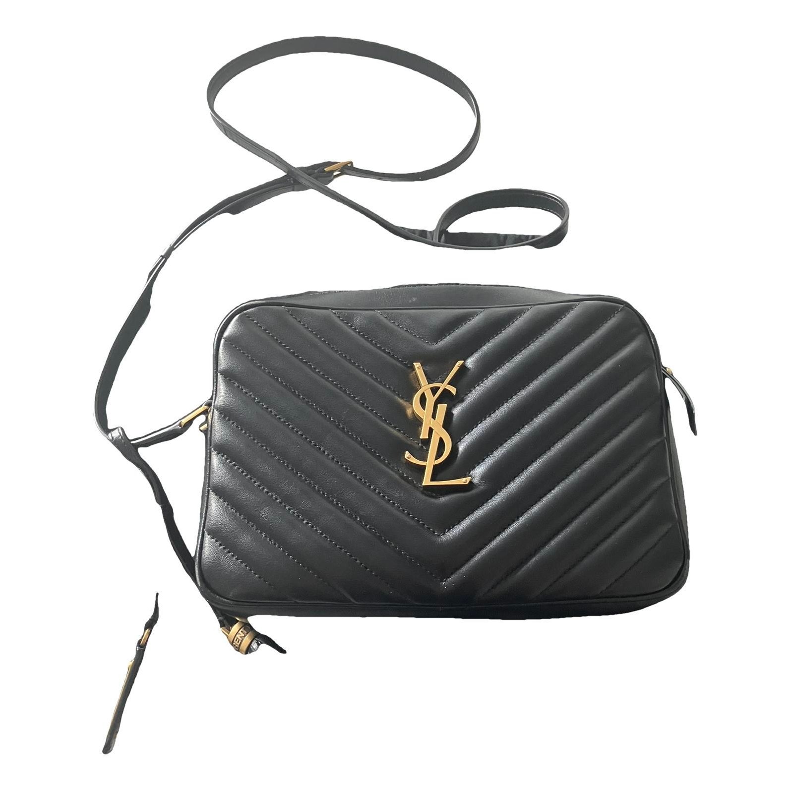 Camera Lou leather crossbody bag