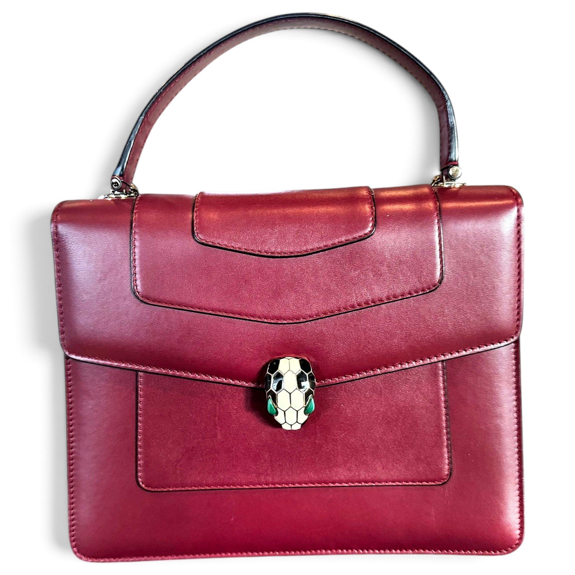 Serpenti leather handbag