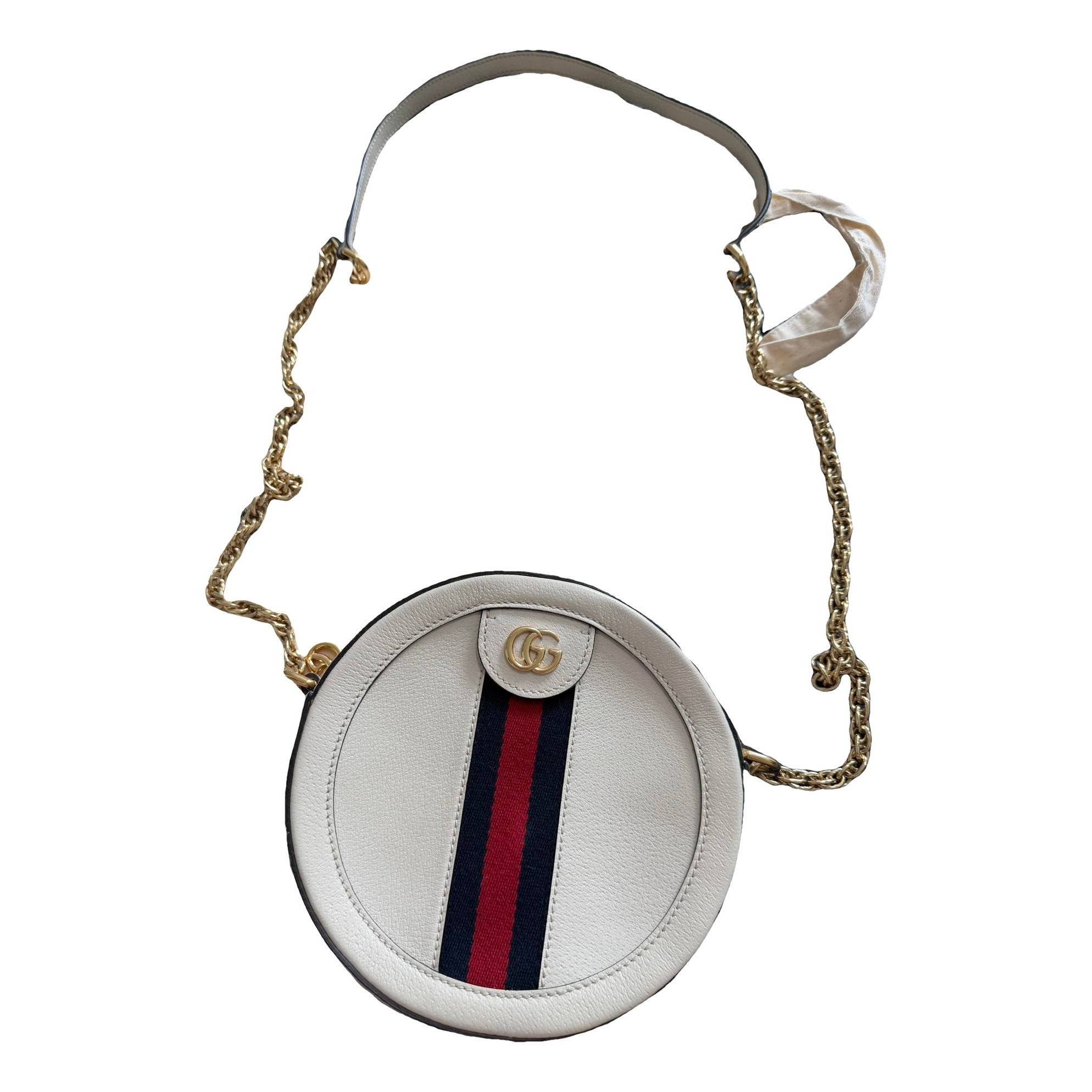Ophidia Round leather crossbody bag