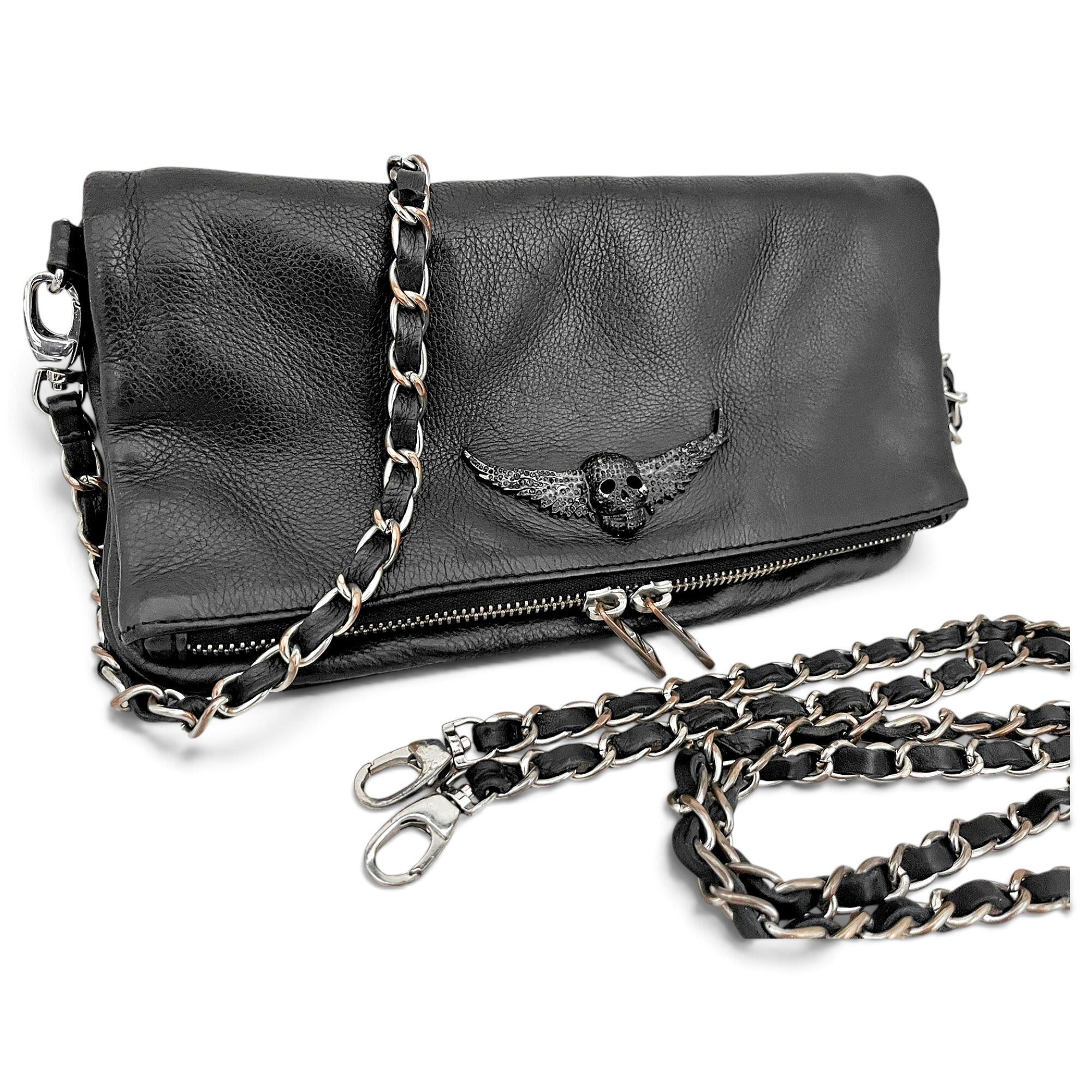 Rock leather crossbody bag