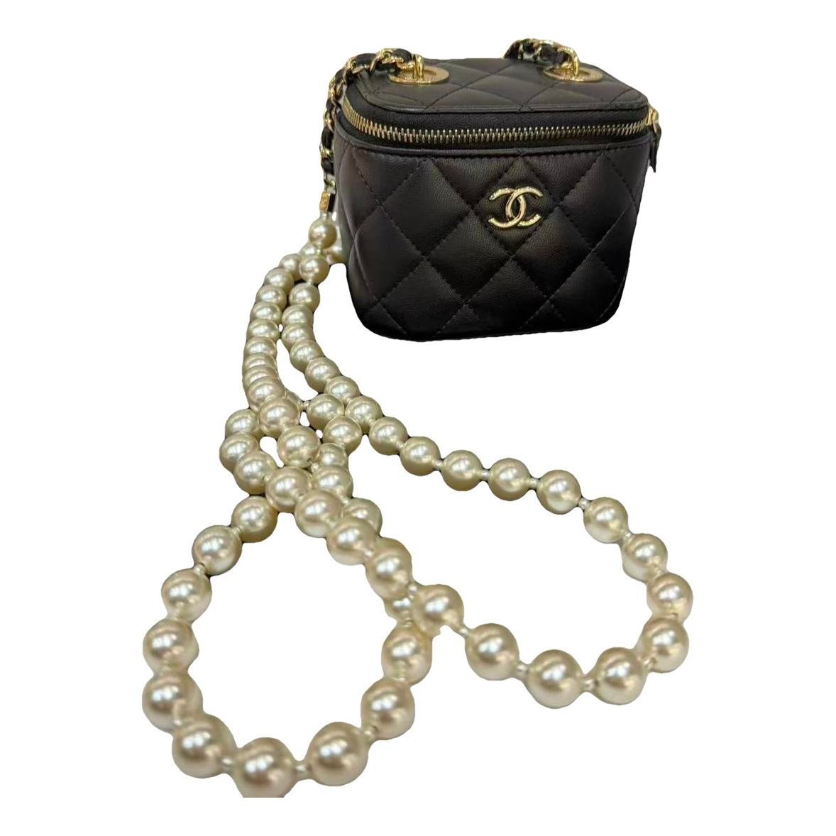 Trendy CC Vanity leather handbag