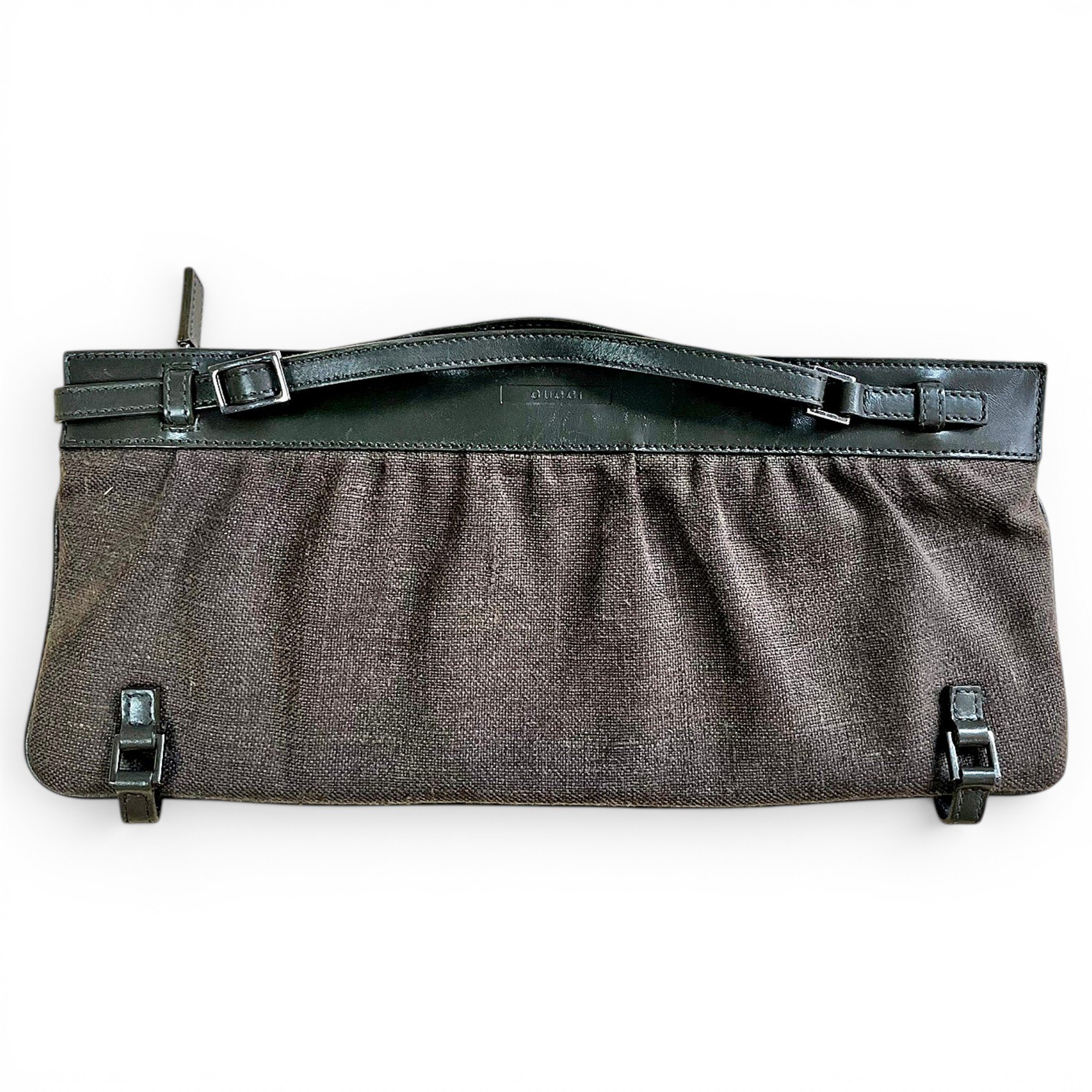 Leather clutch bag
