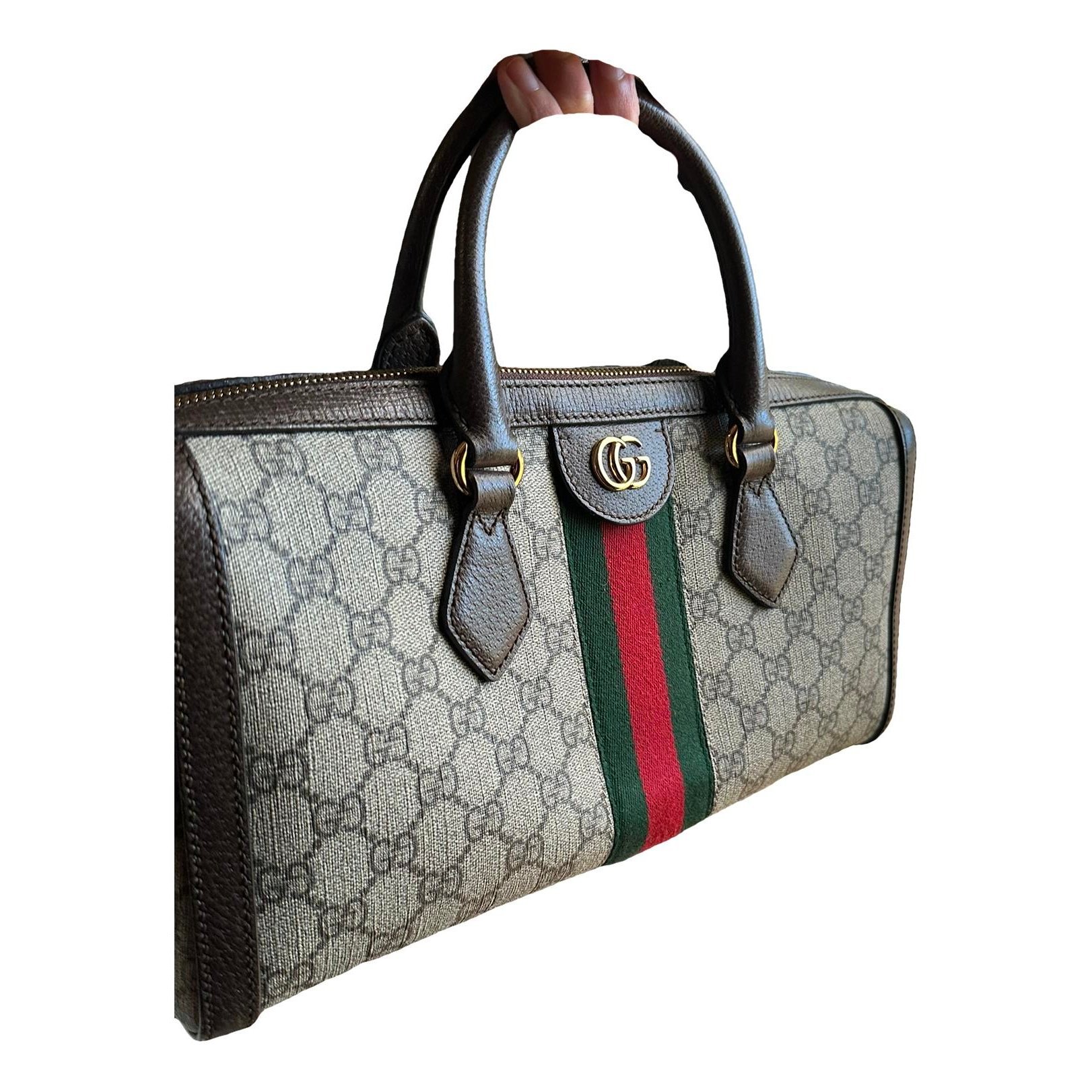 Ophidia Boston leather handbag