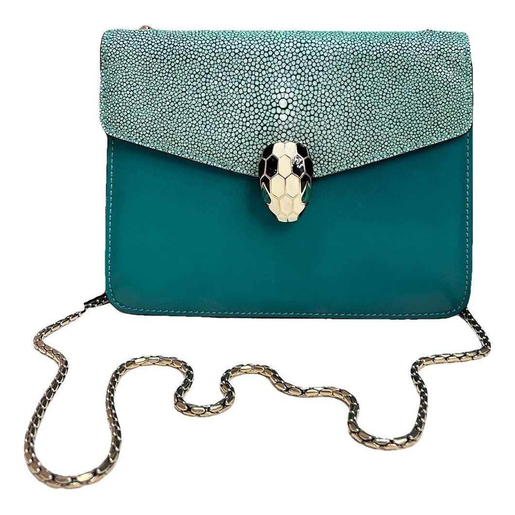 Serpenti leather handbag