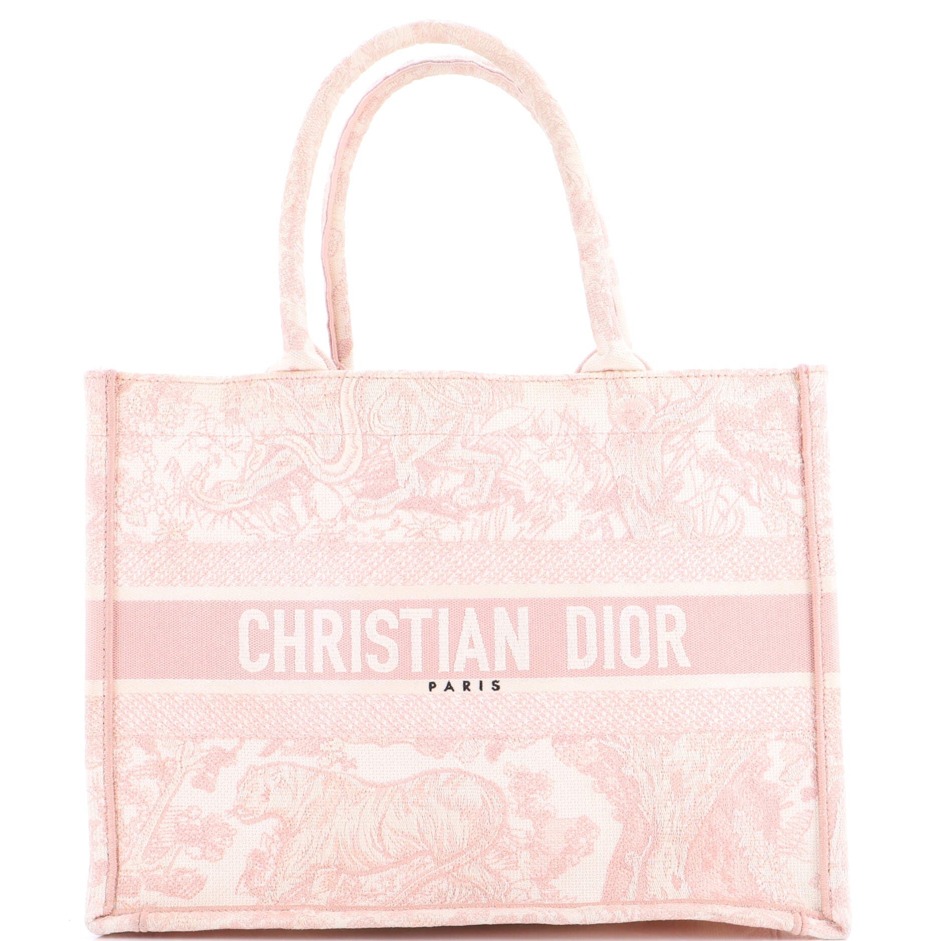 Dior Book Tote Embroidered Canvas Medium