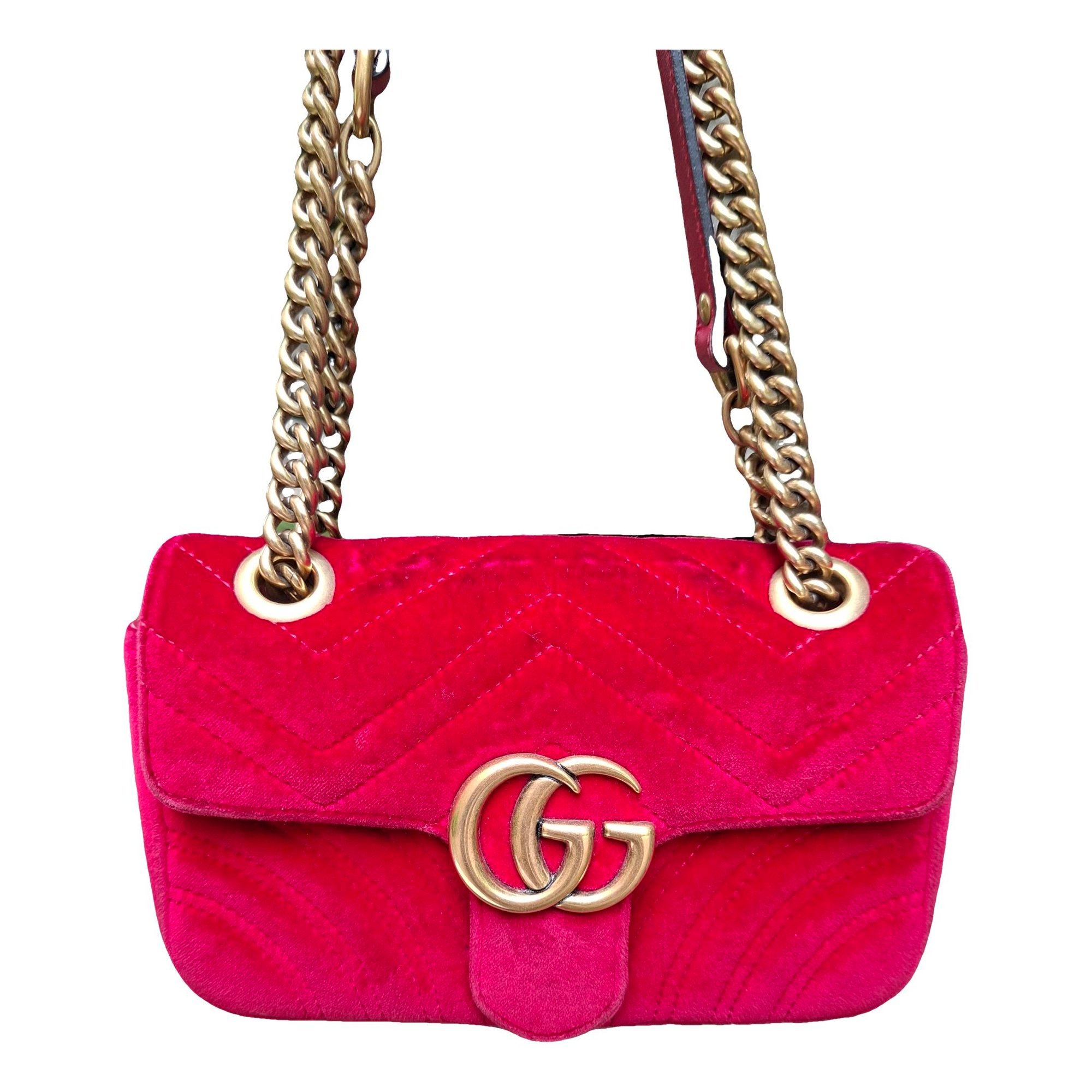 GG Marmont Flap velvet crossbody bag